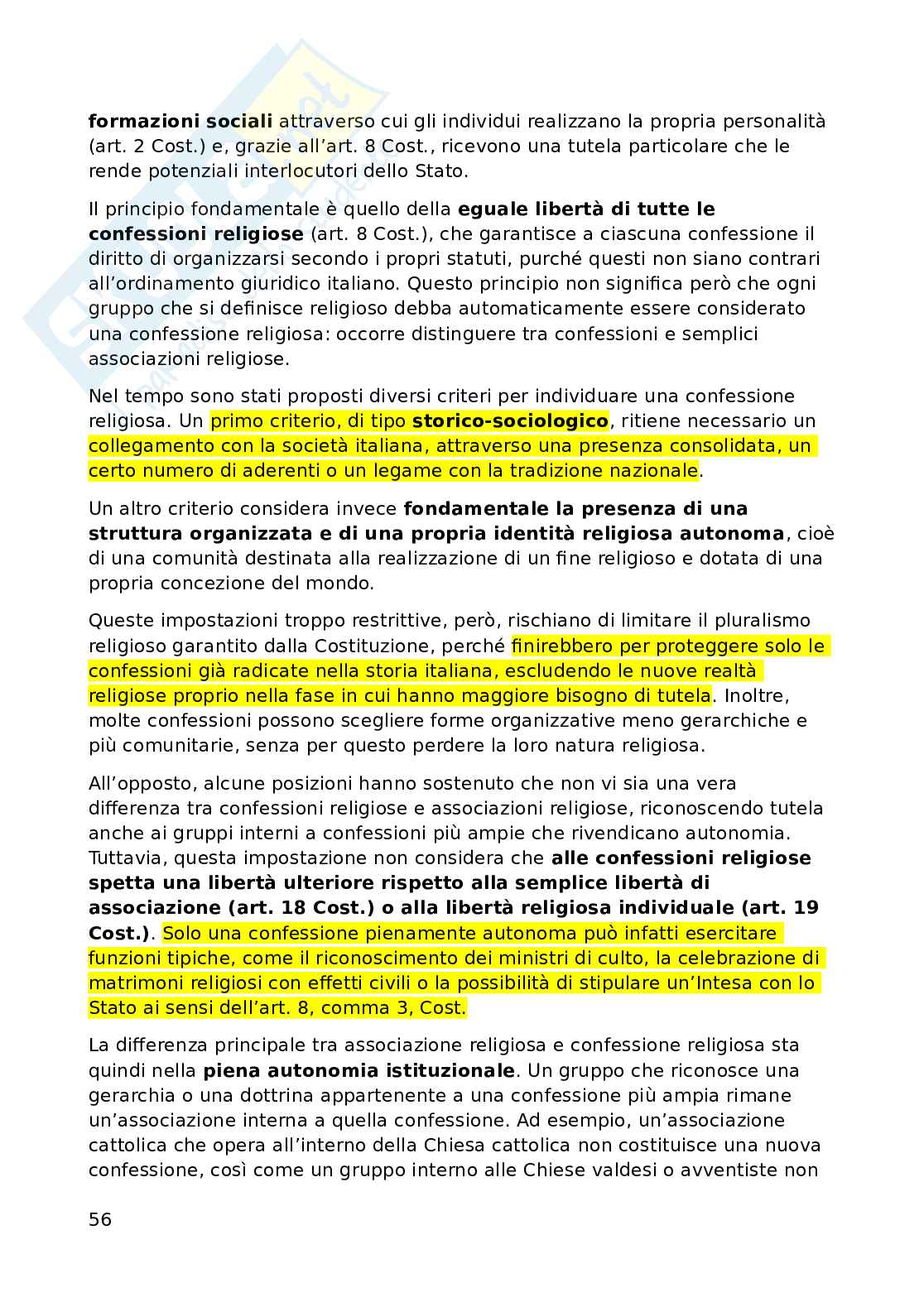 Diritto ecclesiastico  Pag. 56