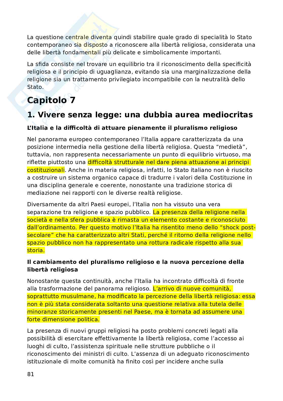 Diritto ecclesiastico  Pag. 81