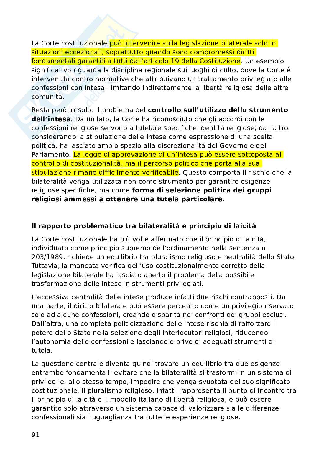 Diritto ecclesiastico  Pag. 91