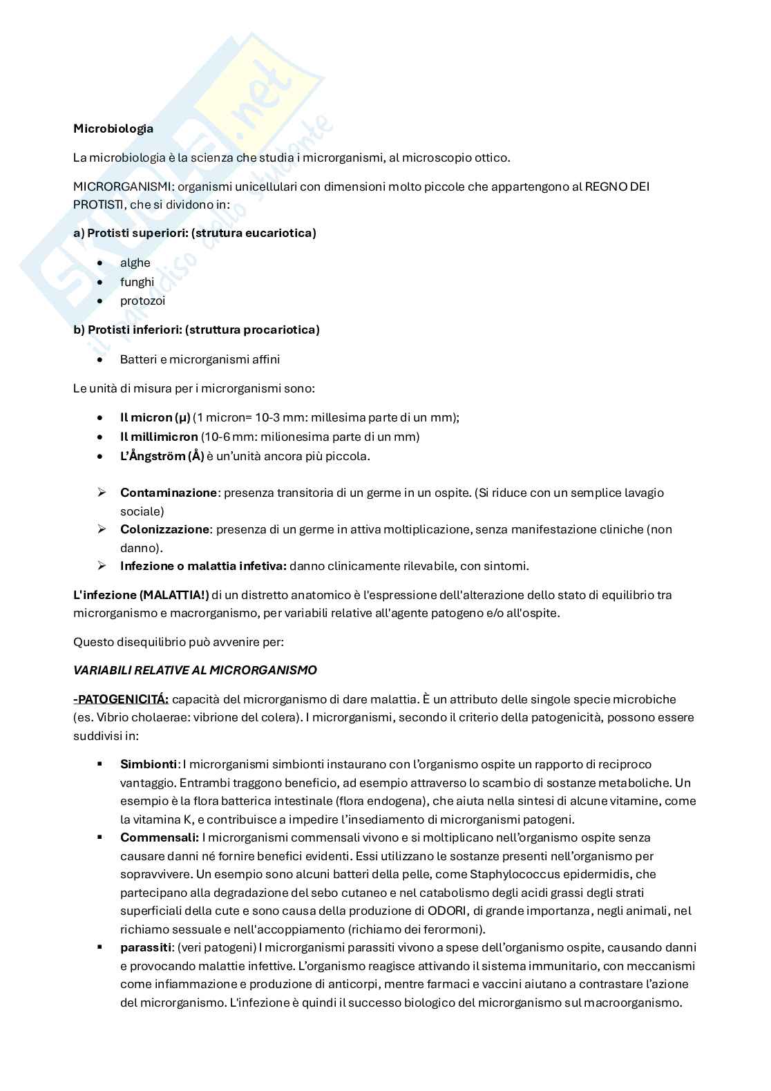 Microbiologia, microbiologia clinica e virologia Pag. 2