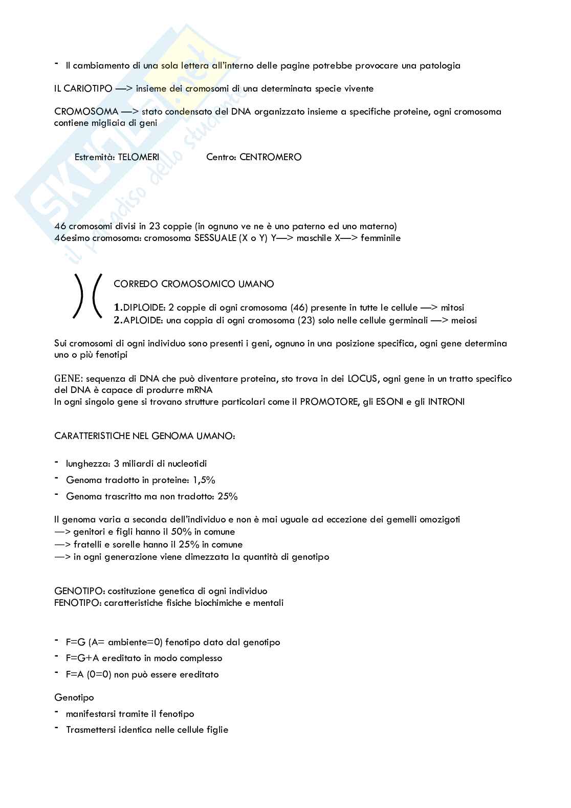 Appunti di Genetica medica Pag. 2