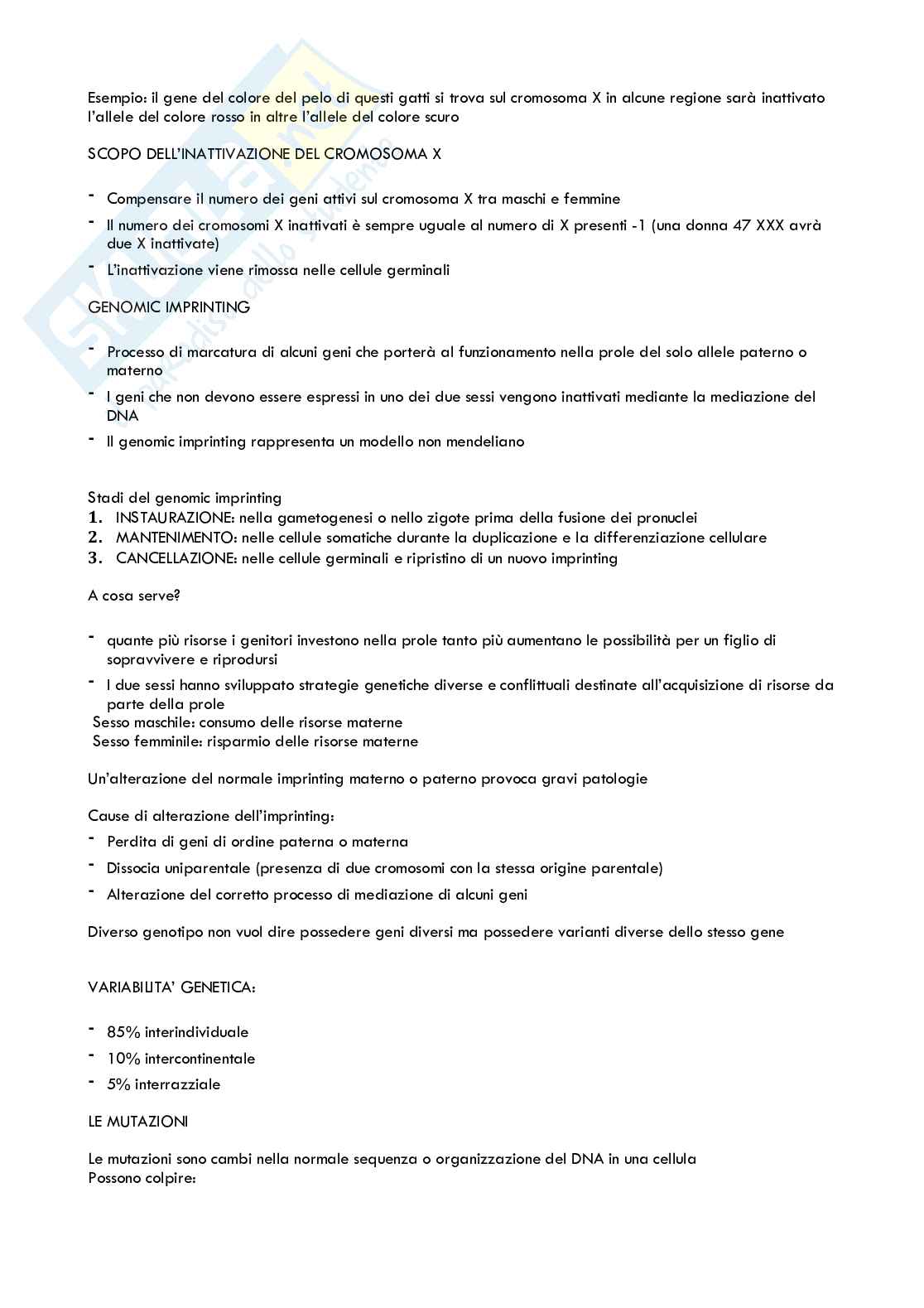 Appunti di Genetica medica Pag. 6