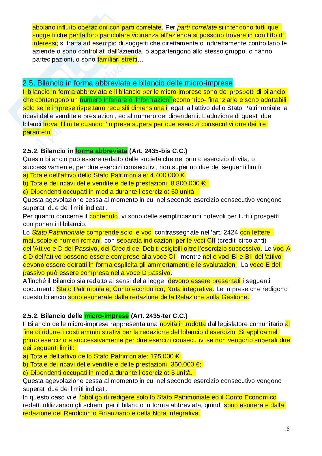 Appunti Contabilità e bilancio, primo parziale  Pag. 16