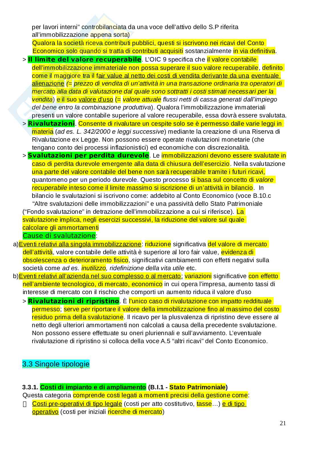 Appunti Contabilità e bilancio, primo parziale  Pag. 21