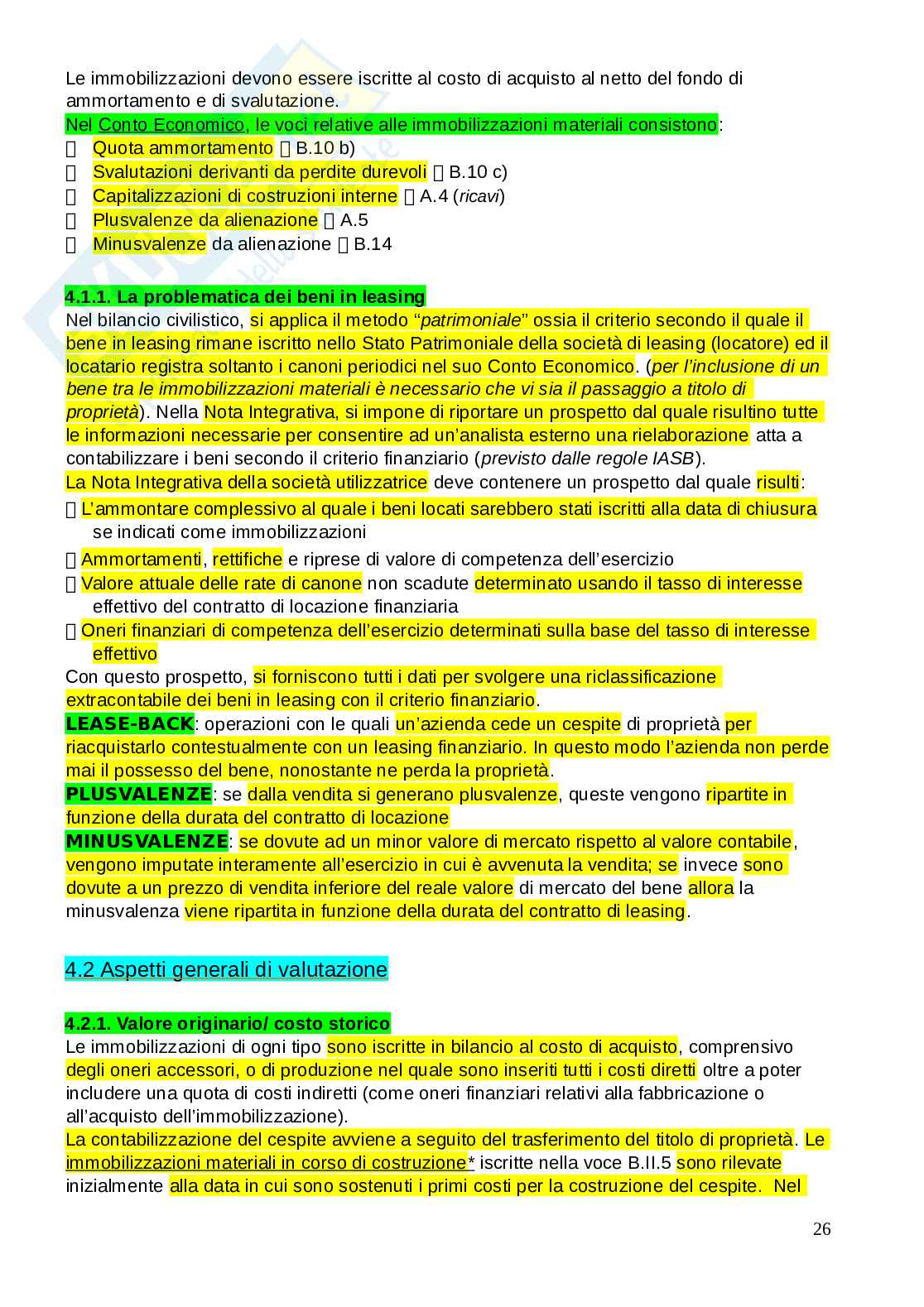 Appunti Contabilità e bilancio, primo parziale  Pag. 26