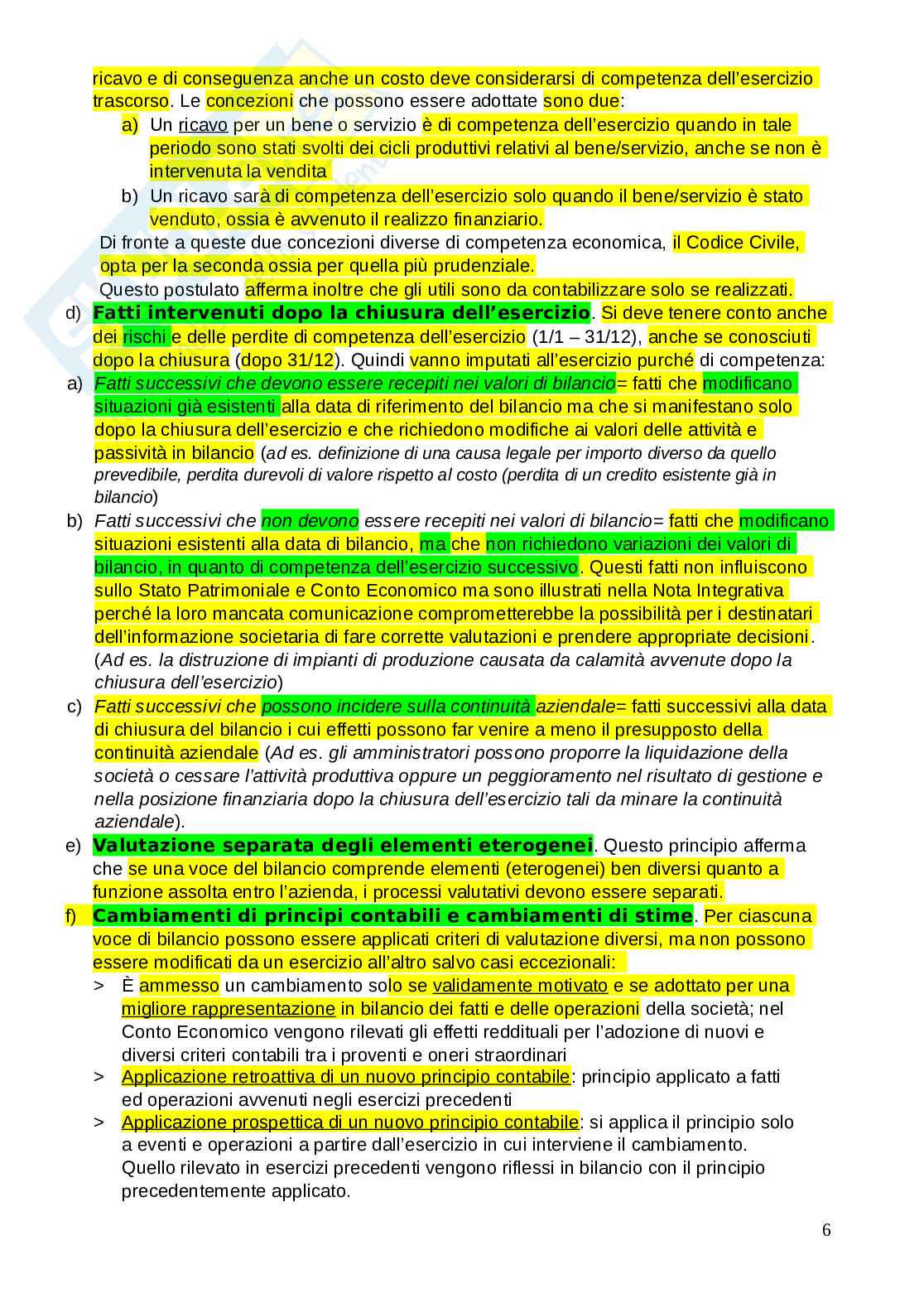 Appunti Contabilità e bilancio, primo parziale  Pag. 6