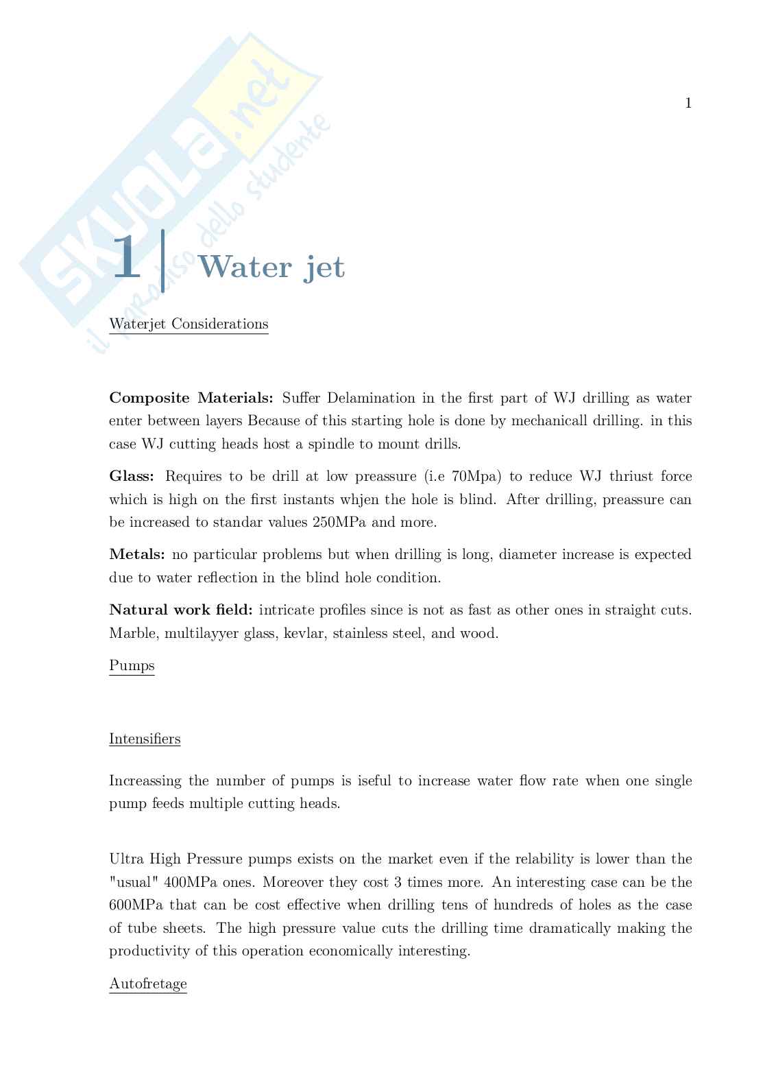 Appunti sulle lezioni generali di Advanced manufacturing processes Pag. 1