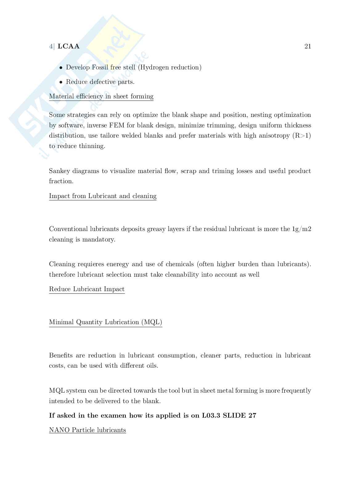 Appunti sulle lezioni generali di Advanced manufacturing processes Pag. 21