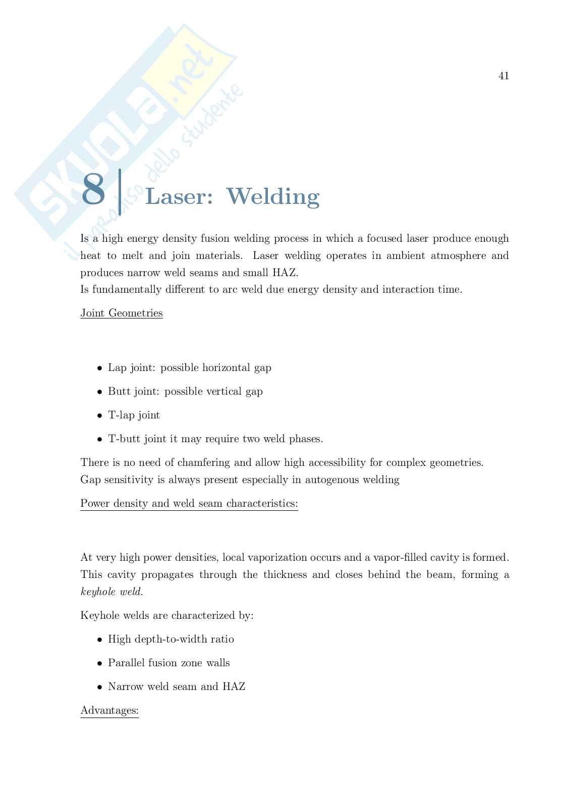 Appunti sulle lezioni generali di Advanced manufacturing processes Pag. 41