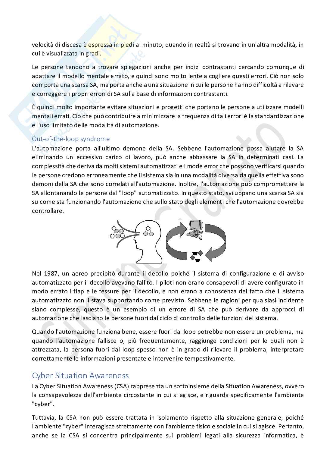 Appunti di Situation Awareness Pag. 41
