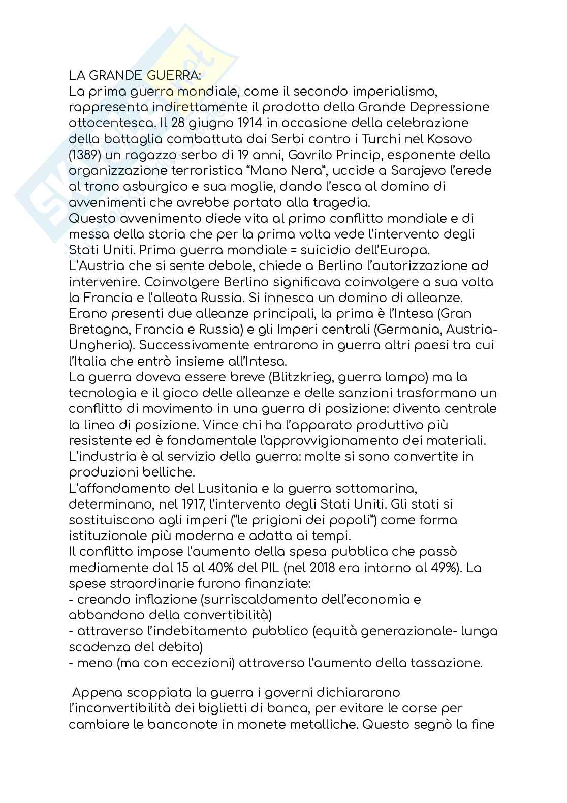 Appunti storia economica Pag. 1