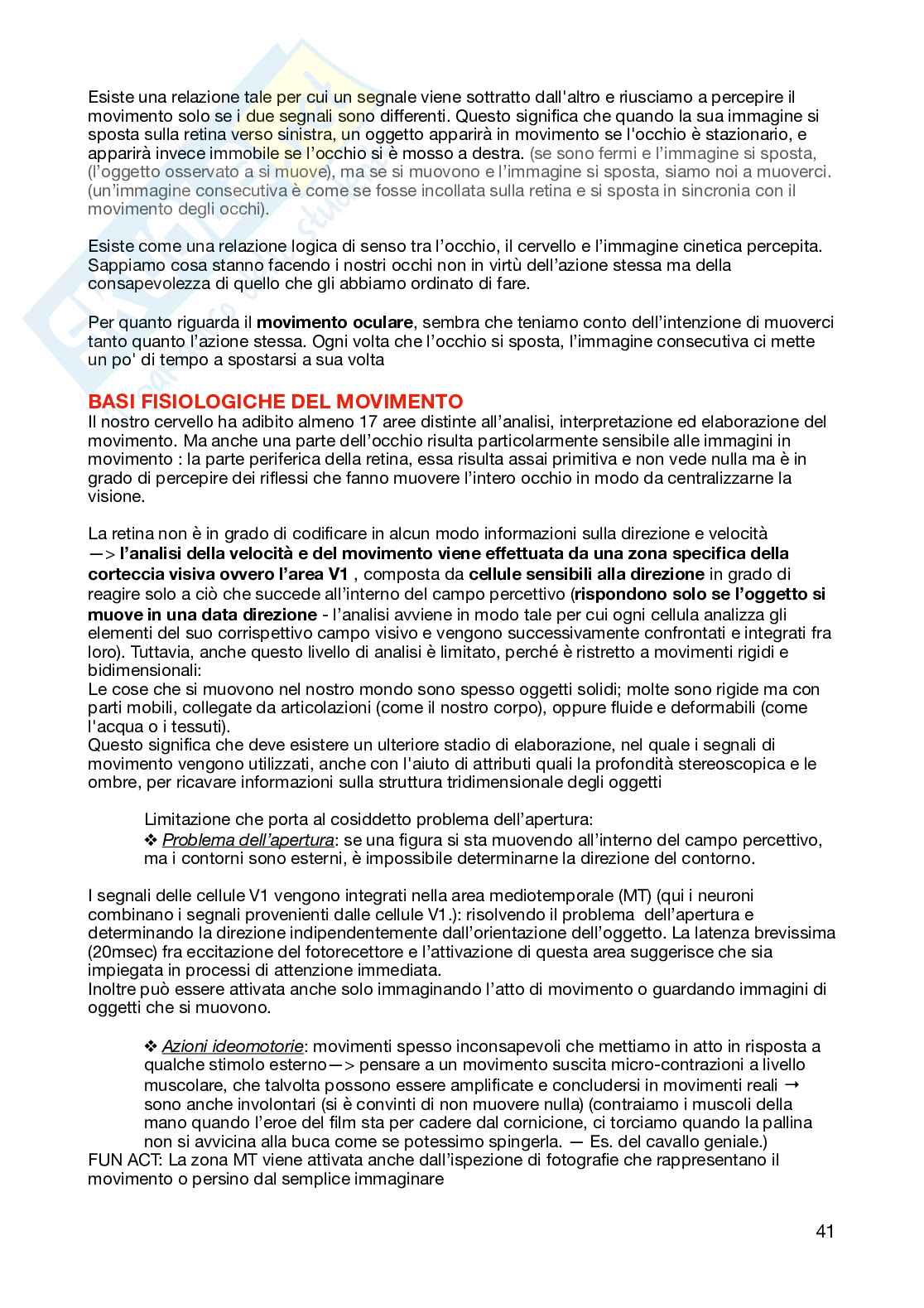 Appunti per l'esame di Teoria della percezione e psicologia della forma  Pag. 41