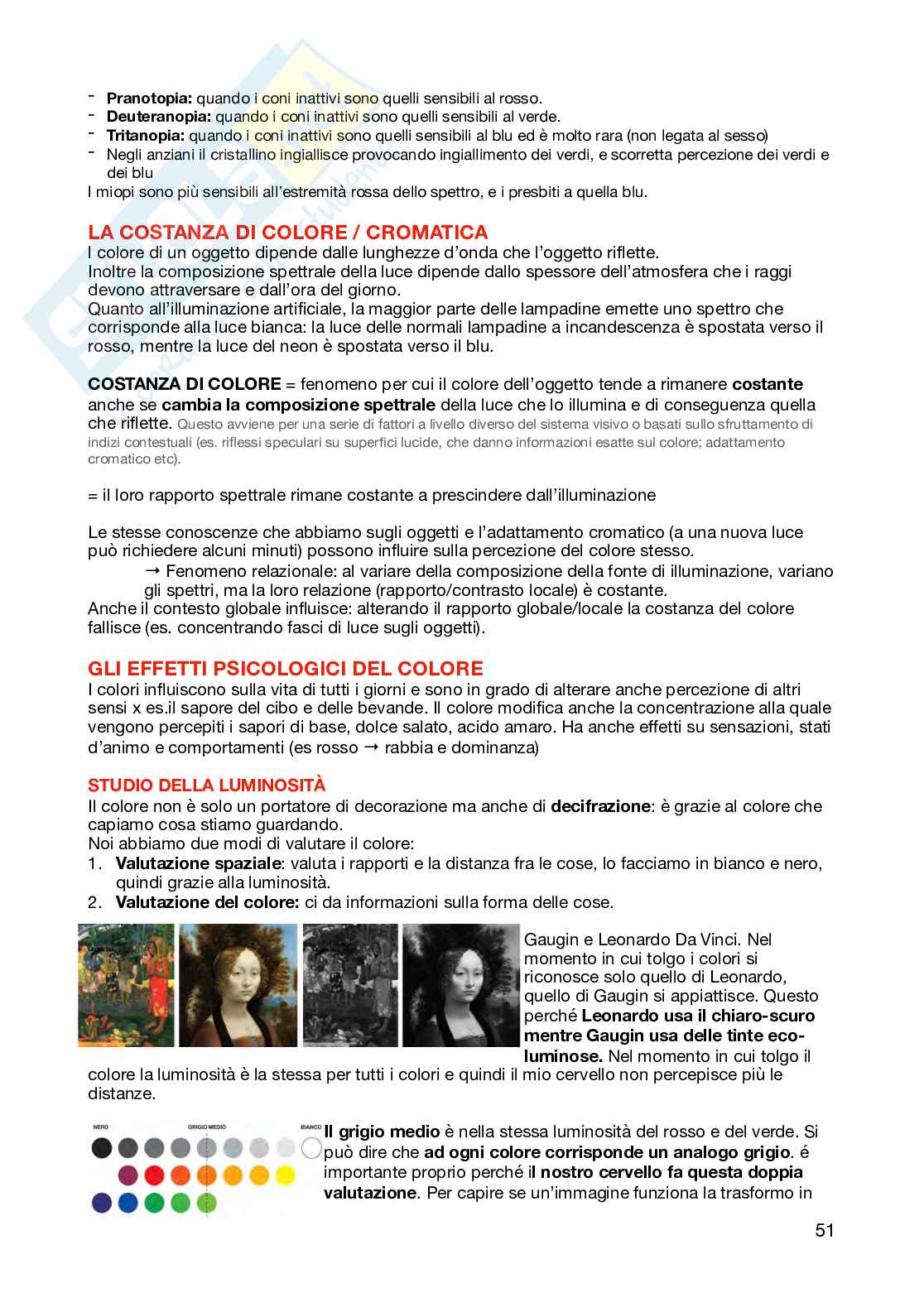 Appunti per l'esame di Teoria della percezione e psicologia della forma  Pag. 51