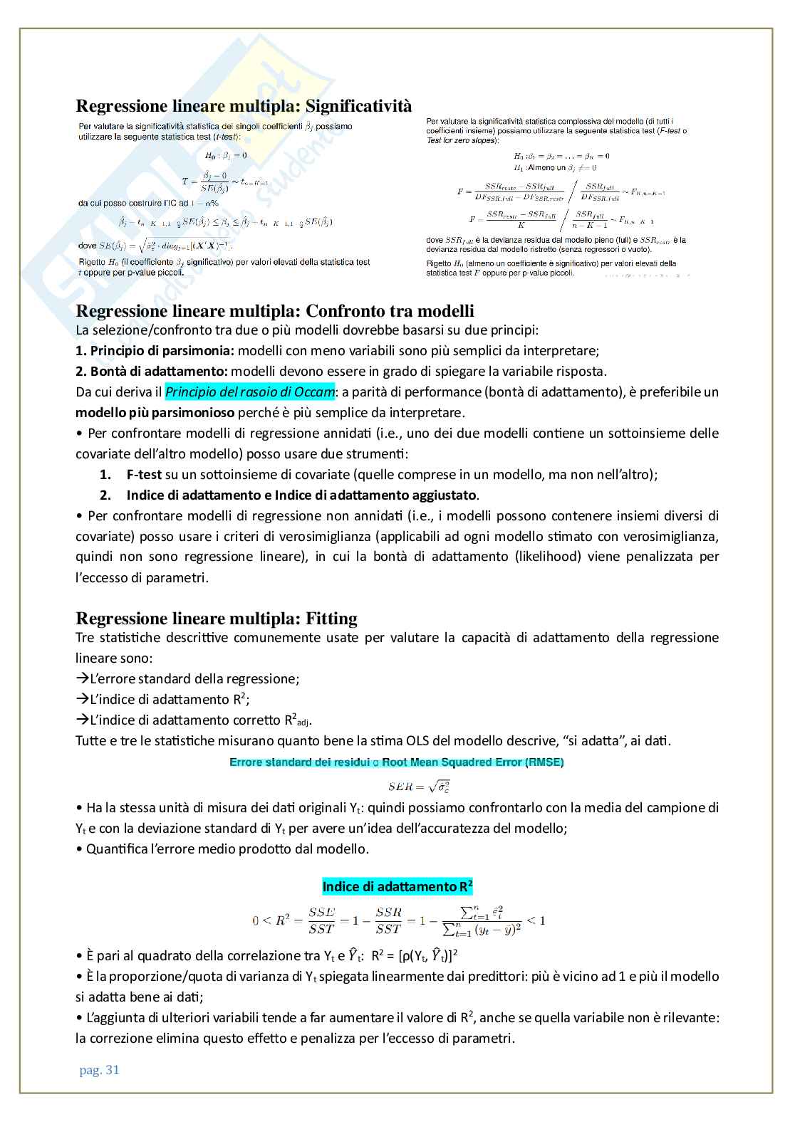 Appunti corso Introduzione alla serie storiche Pag. 31