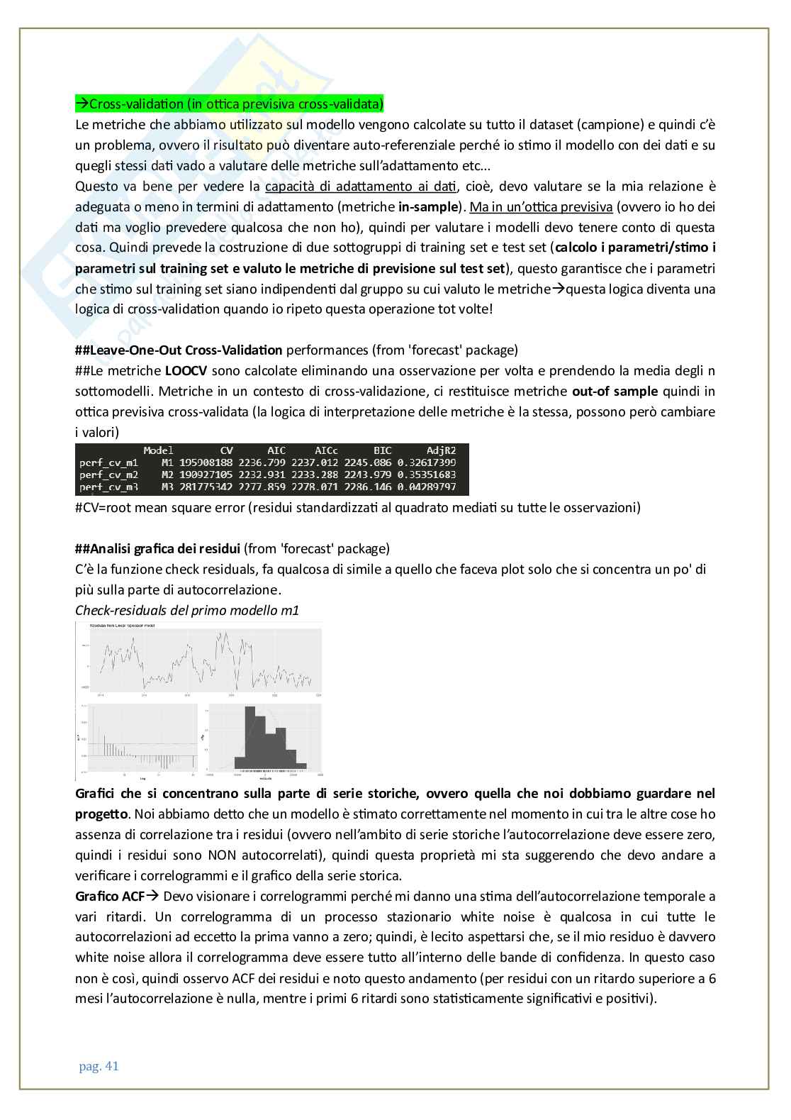 Appunti corso Introduzione alla serie storiche Pag. 41
