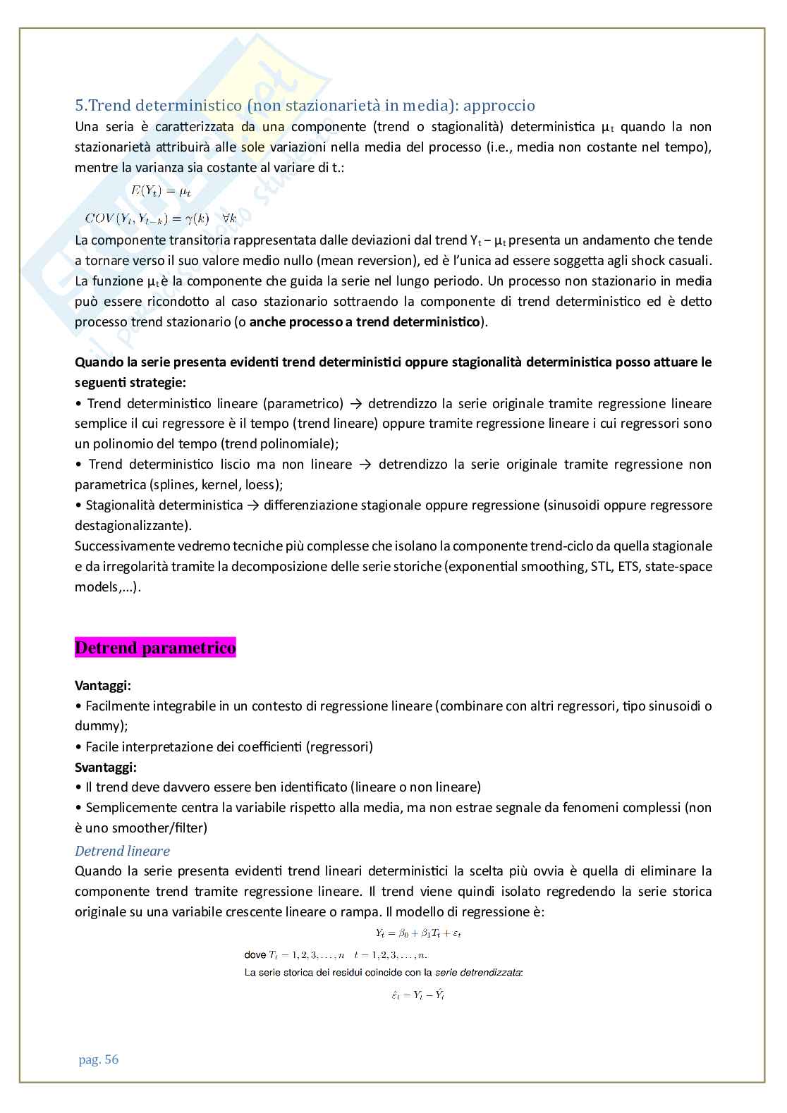 Appunti corso Introduzione alla serie storiche Pag. 56