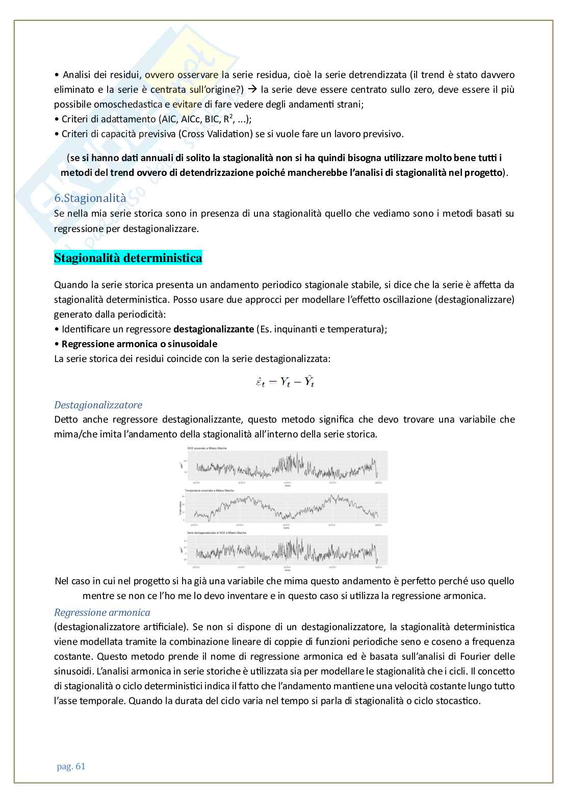 Appunti corso Introduzione alla serie storiche Pag. 61