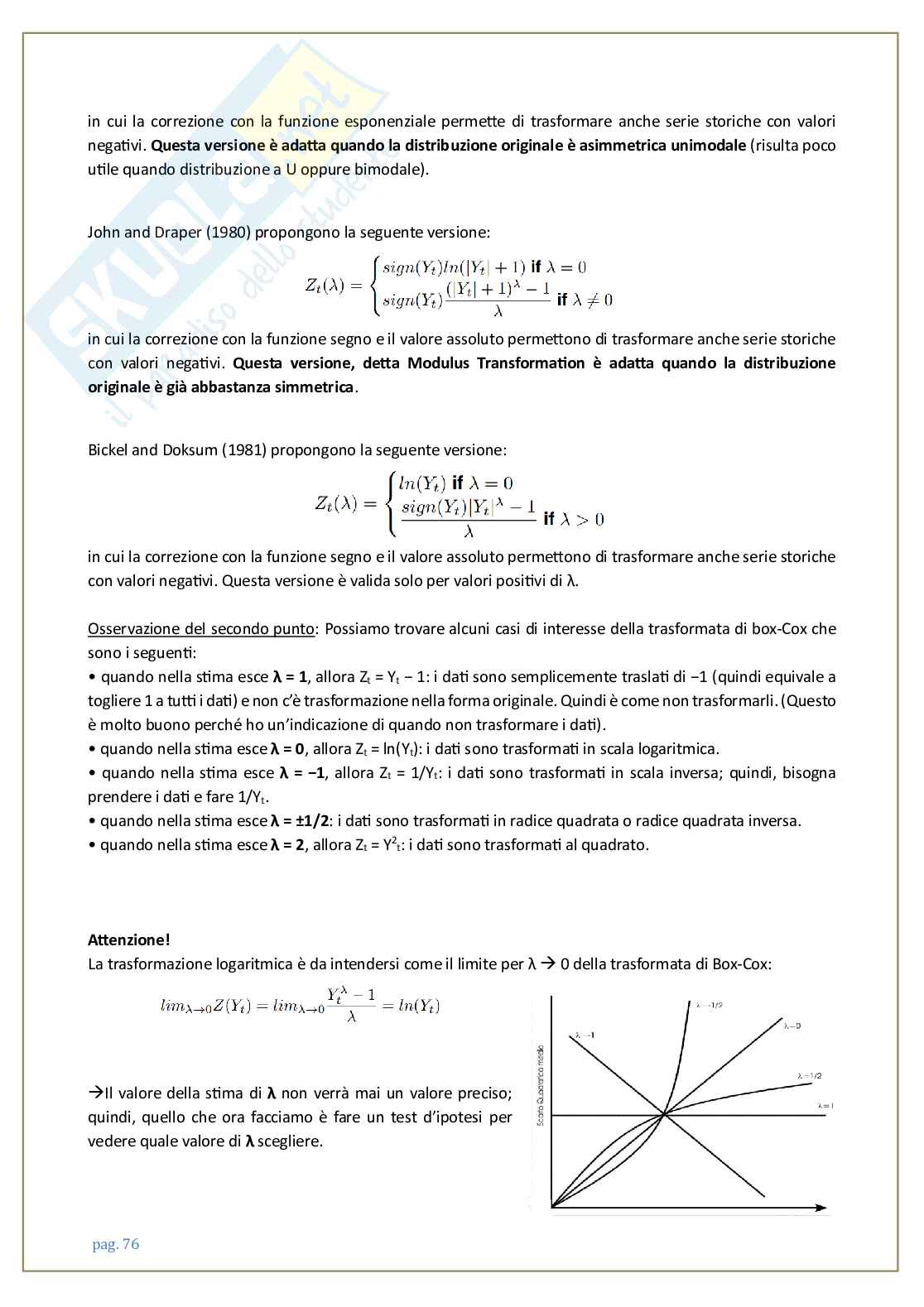 Appunti corso Introduzione alla serie storiche Pag. 76