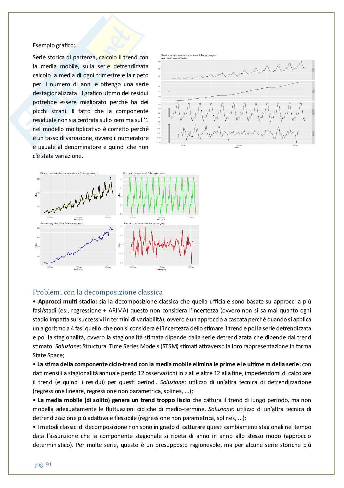 Appunti corso Introduzione alla serie storiche Pag. 91