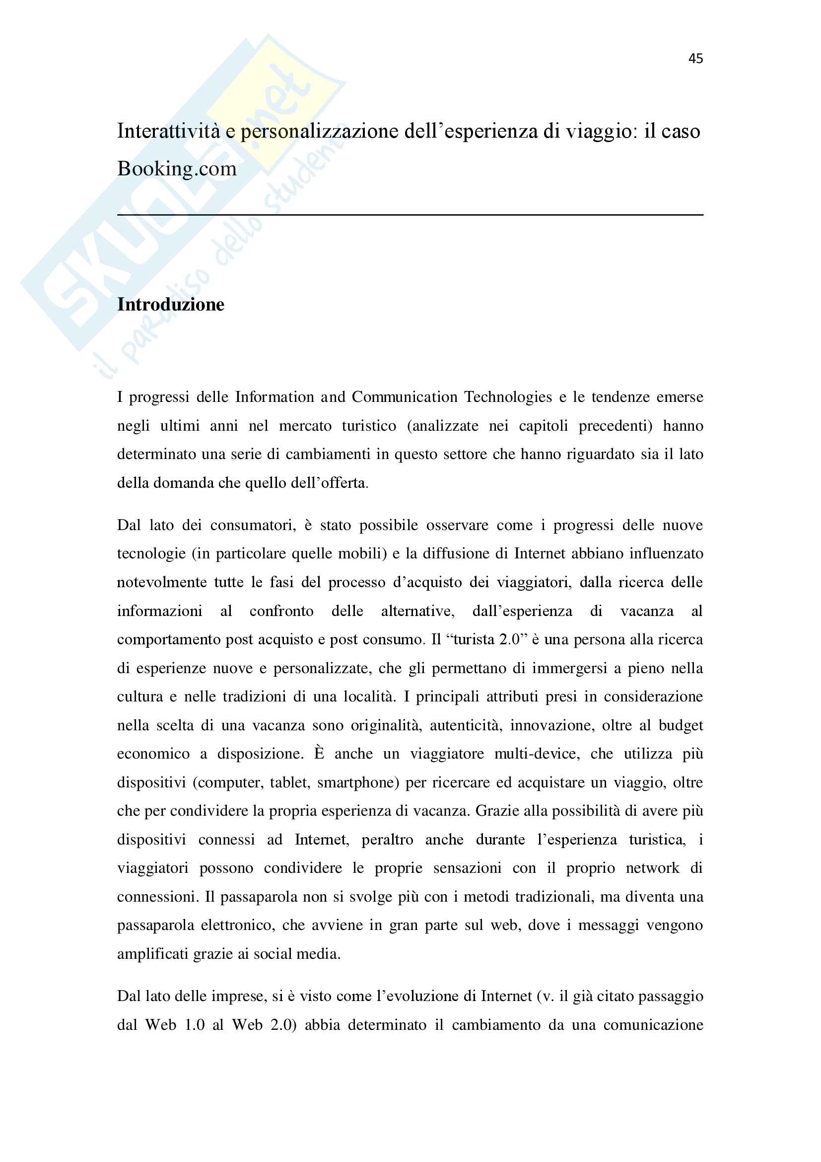 Turismo e Web 2.0. Il caso Booking.com, Tesi Pag. 46
