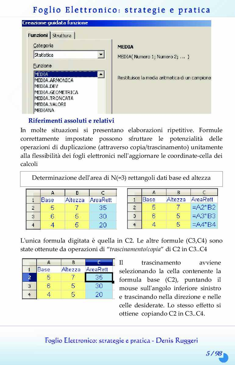 25. Foglio elettronico con Open Office: esercizi Pag. 6