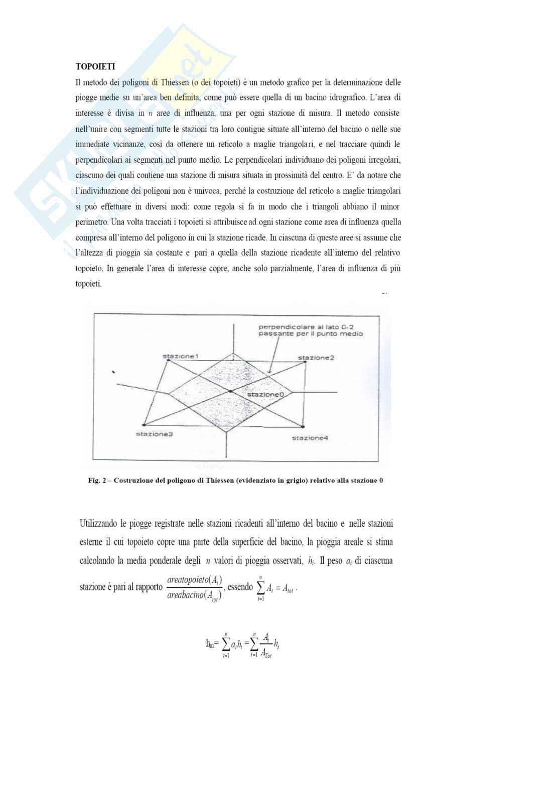 Fondamenti di idrologia e approvvigionamento idrico Pag. 11