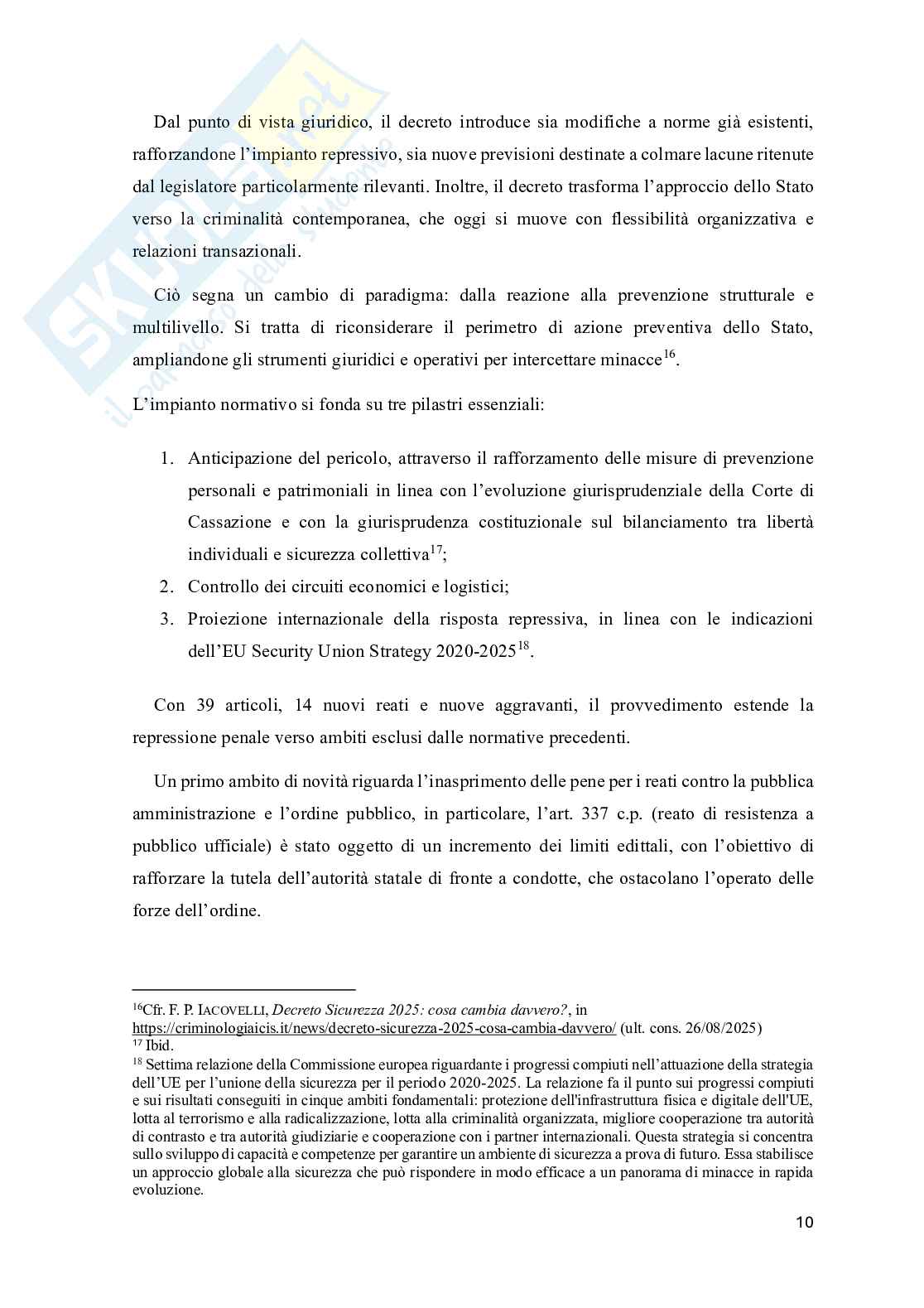Nuove frontiere della sicurezza pubblica: il reato di resistenza a pubblico ufficiale alla luce del D.l. 48/2025  Pag. 11