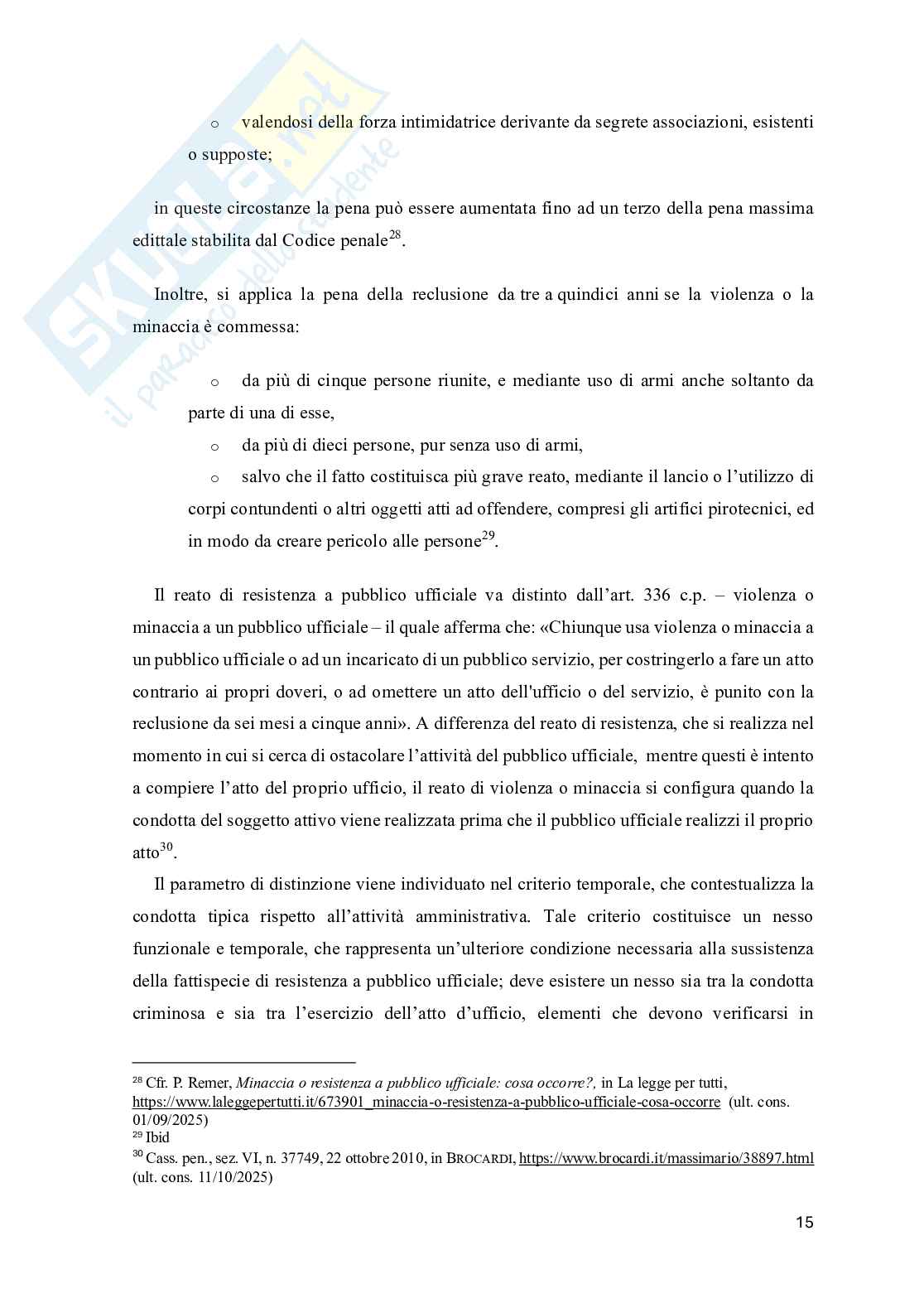 Nuove frontiere della sicurezza pubblica: il reato di resistenza a pubblico ufficiale alla luce del D.l. 48/2025  Pag. 16