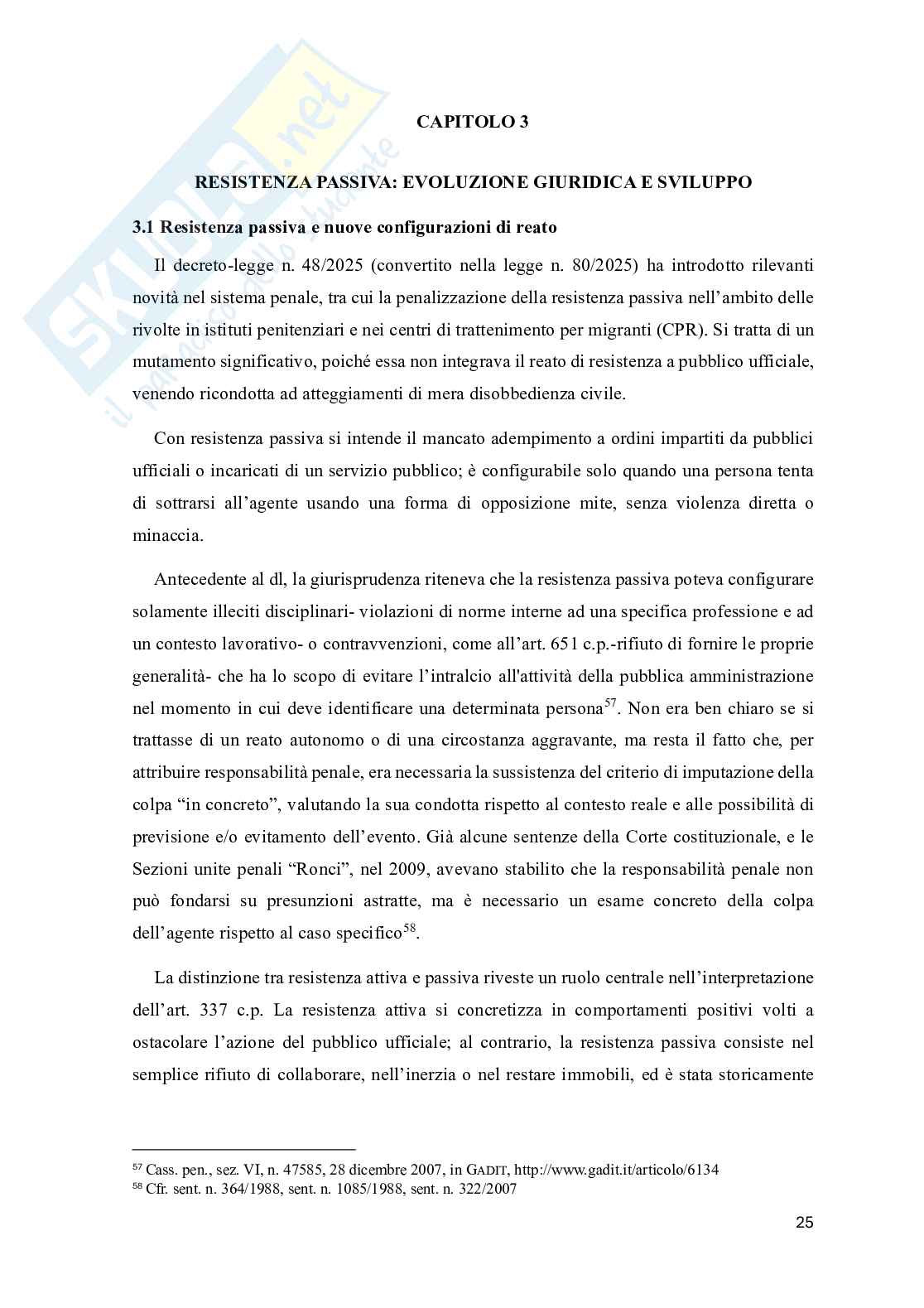 Nuove frontiere della sicurezza pubblica: il reato di resistenza a pubblico ufficiale alla luce del D.l. 48/2025  Pag. 26