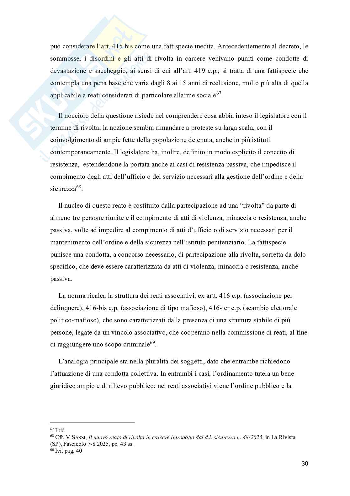 Nuove frontiere della sicurezza pubblica: il reato di resistenza a pubblico ufficiale alla luce del D.l. 48/2025  Pag. 31