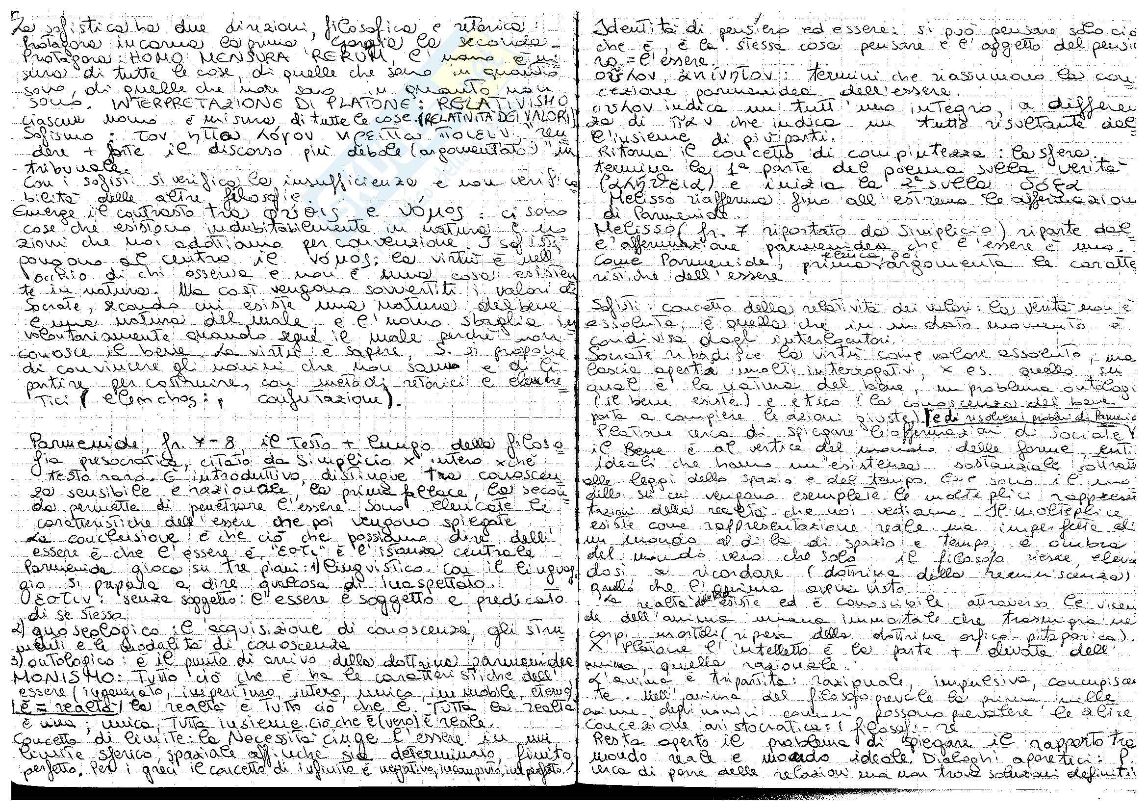 Parmenide, fr. 7-8 Pag. 1