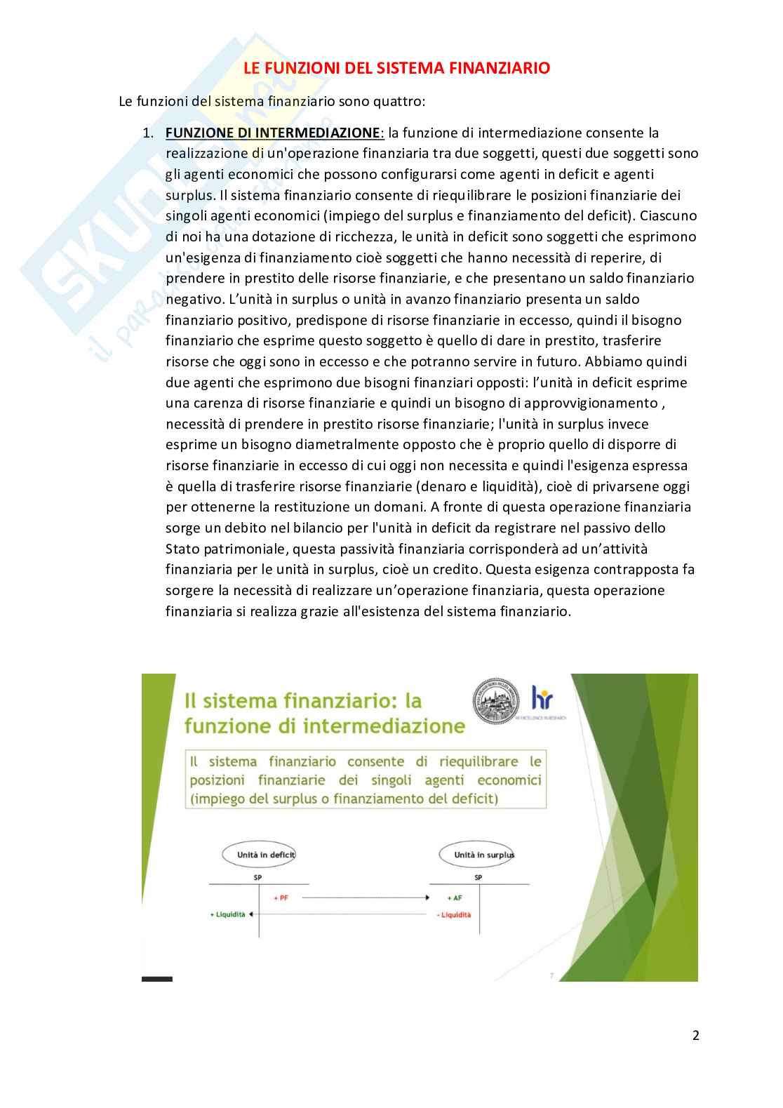 Economia degli intermediari finanziari  Pag. 2