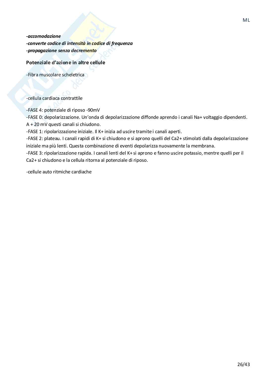 Appunti di fisiologia cellulare, linea A-L Pag. 26