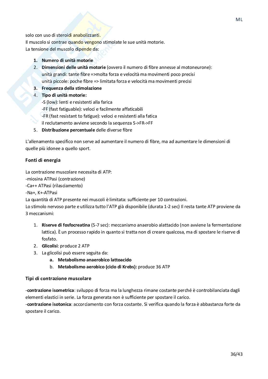 Appunti di fisiologia cellulare, linea A-L Pag. 36
