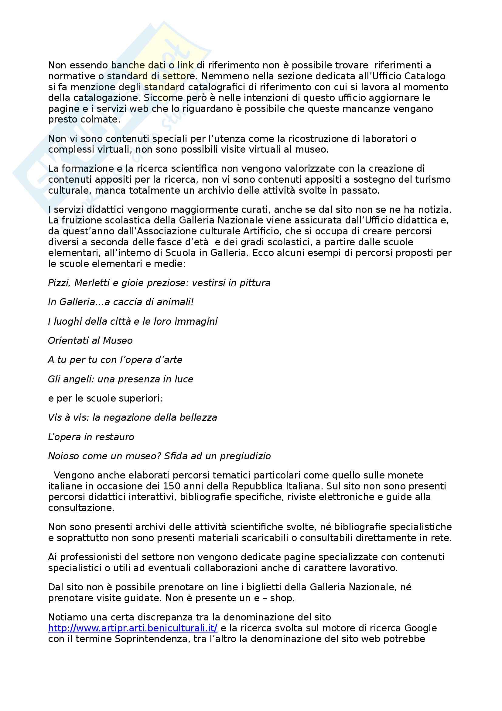 Fondamenti di scienze dell'informazione - la Galleria Nazionale e l'Uffico catalogo Pag. 6
