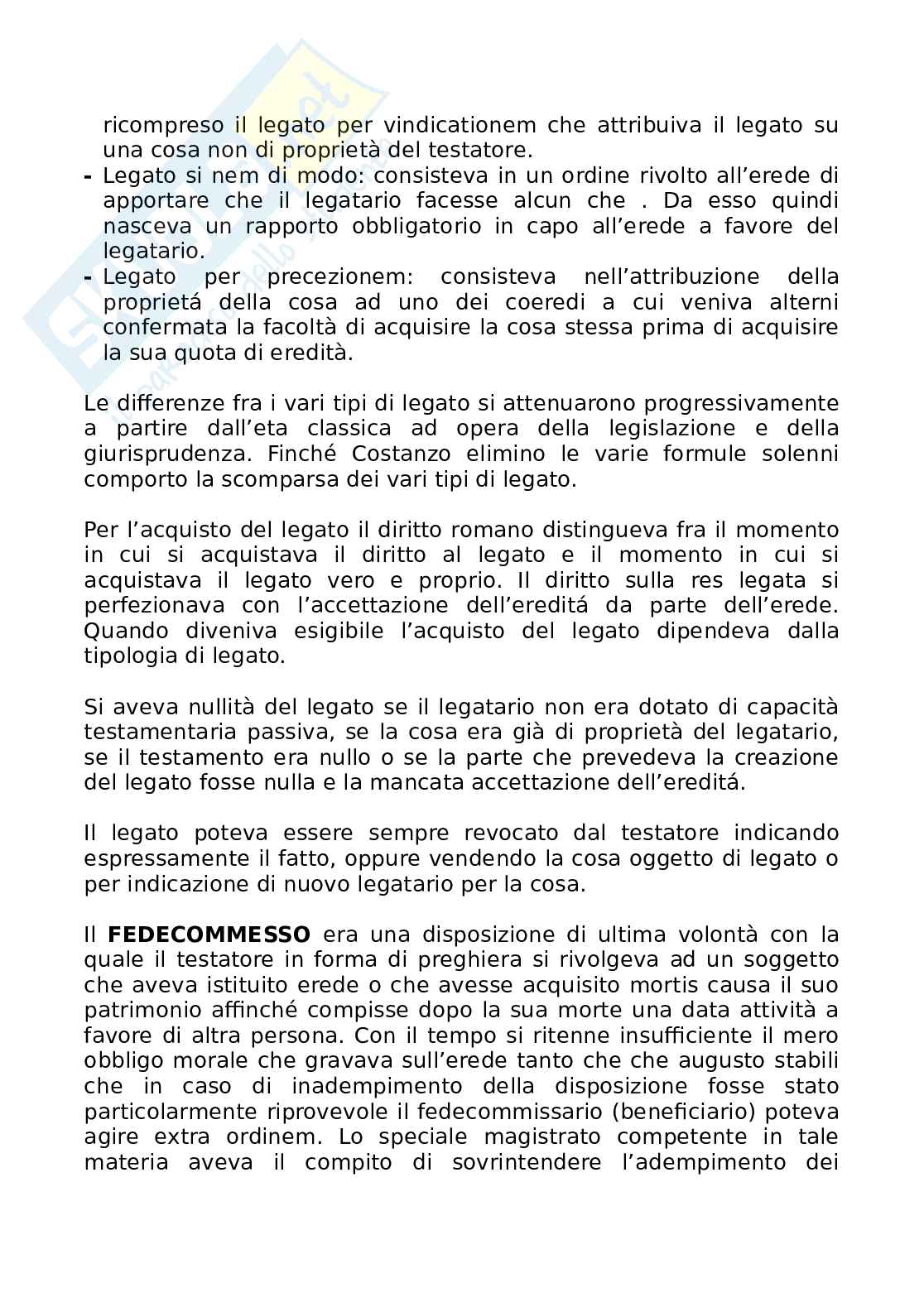 Appunti di Diritto romano sulle Successioni Pag. 11