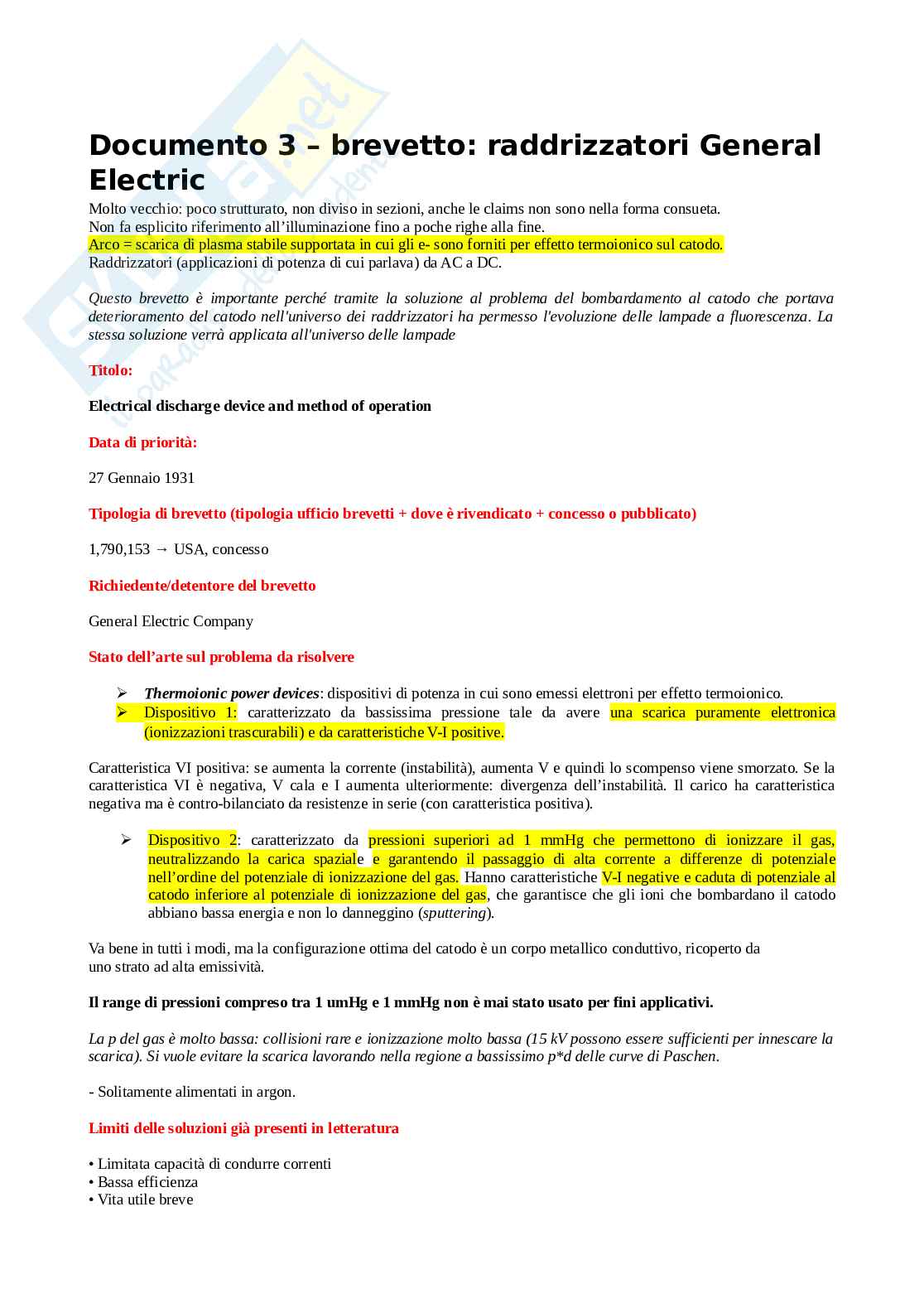 Appunti applicazioni Industriale dei plasmi Pag. 61