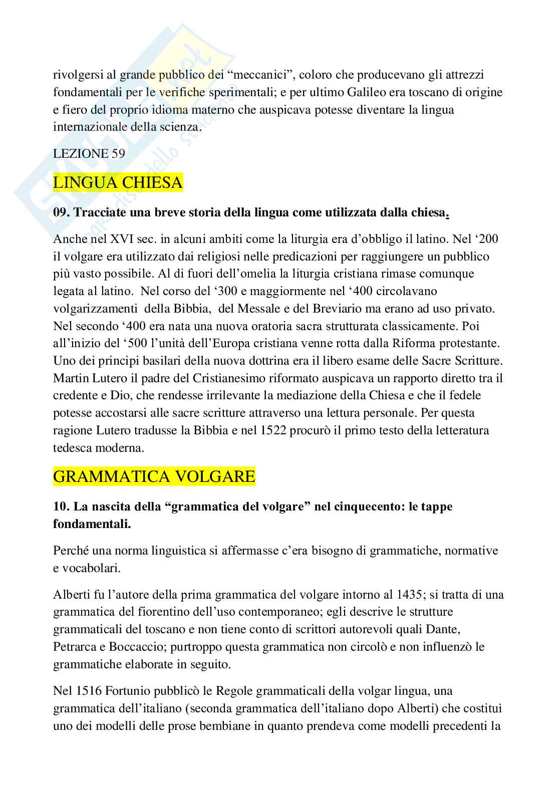 Paniere Linguistica italiana - Risposte aperte - aggiornato (2026) Pag. 31