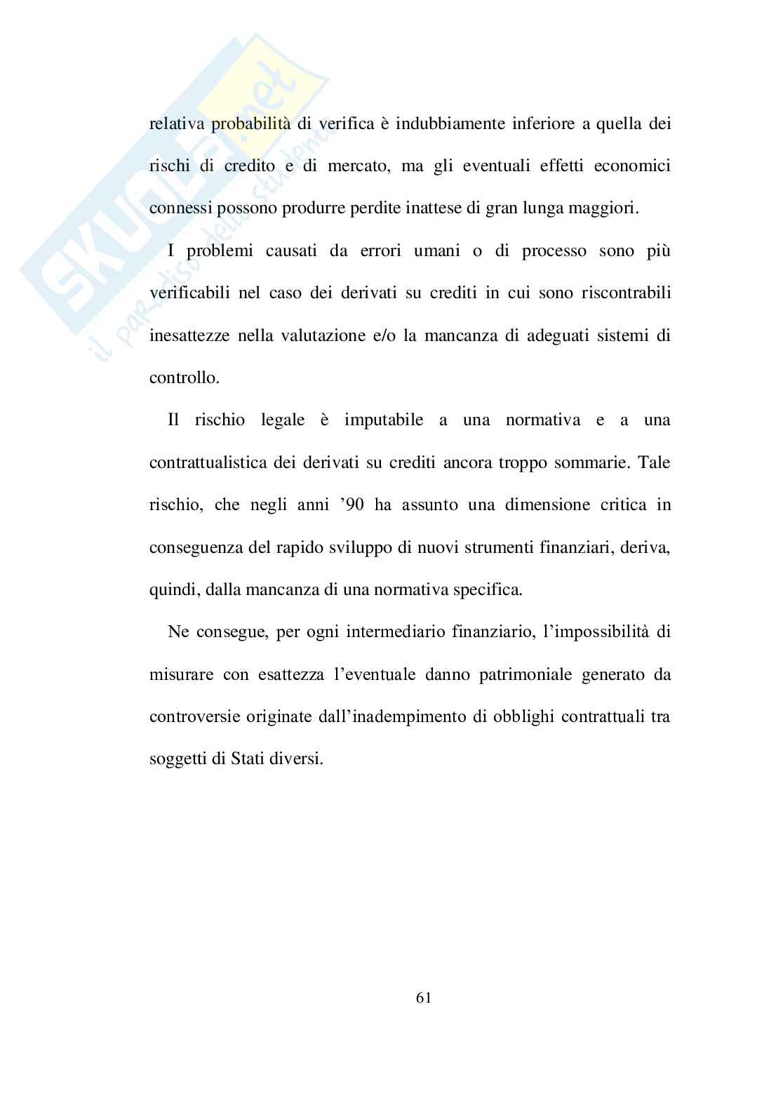 I prodotti derivati nel bilancio delle banche Pag. 61