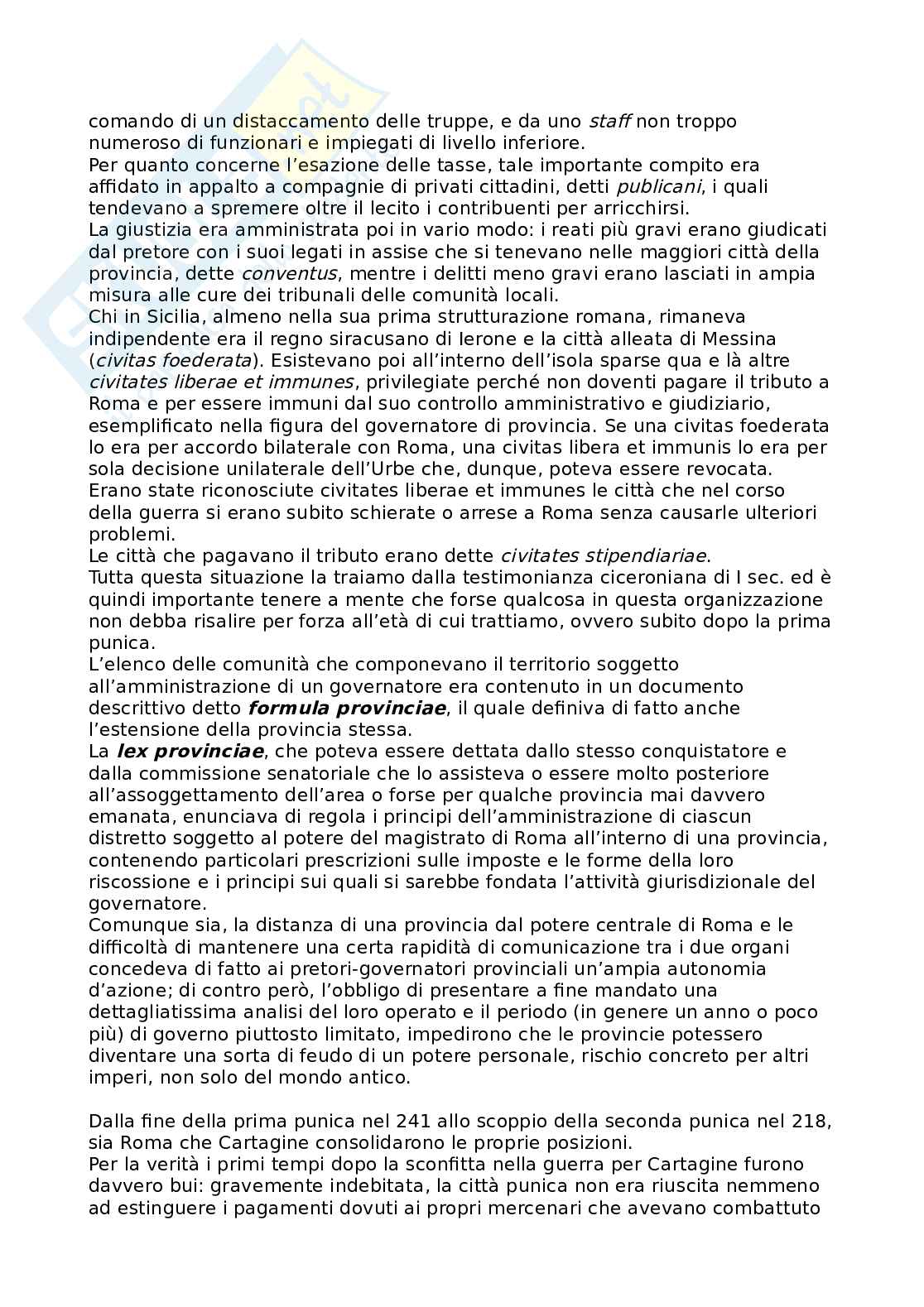 Riassunto esame Storia romana, Prof. Tantillo Ignazio, libro consigliato Storia romana, Gerace, Marcone Pag. 21