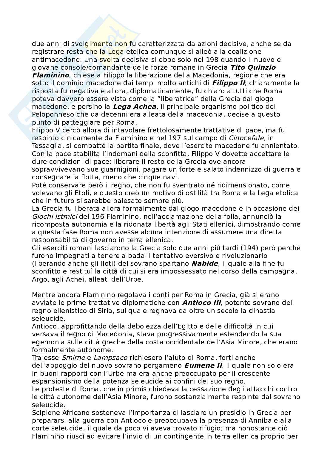 Riassunto esame Storia romana, Prof. Tantillo Ignazio, libro consigliato Storia romana, Gerace, Marcone Pag. 31