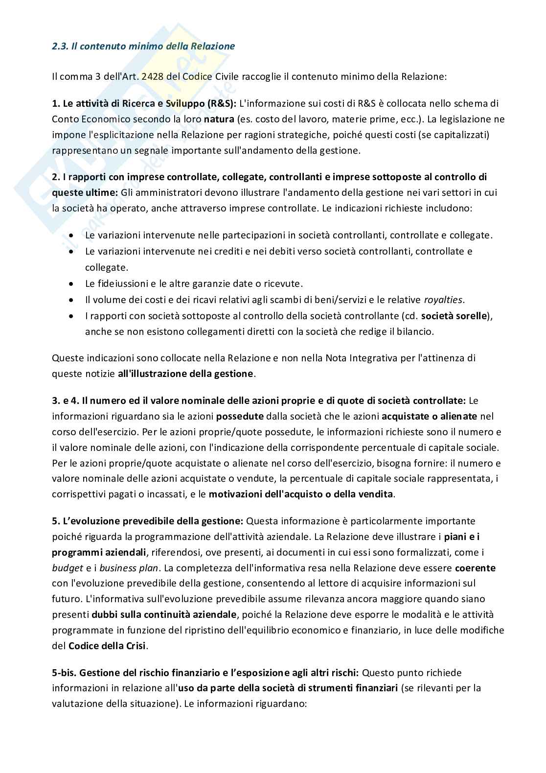 Riassunto esame Bilancio d'esercizio ed elementi di economia aziendale, Prof. Bocchino Umberto, libro consigliato Il bilancio per i giuristi d'impresa, Bocchino, Gamba Pag. 21