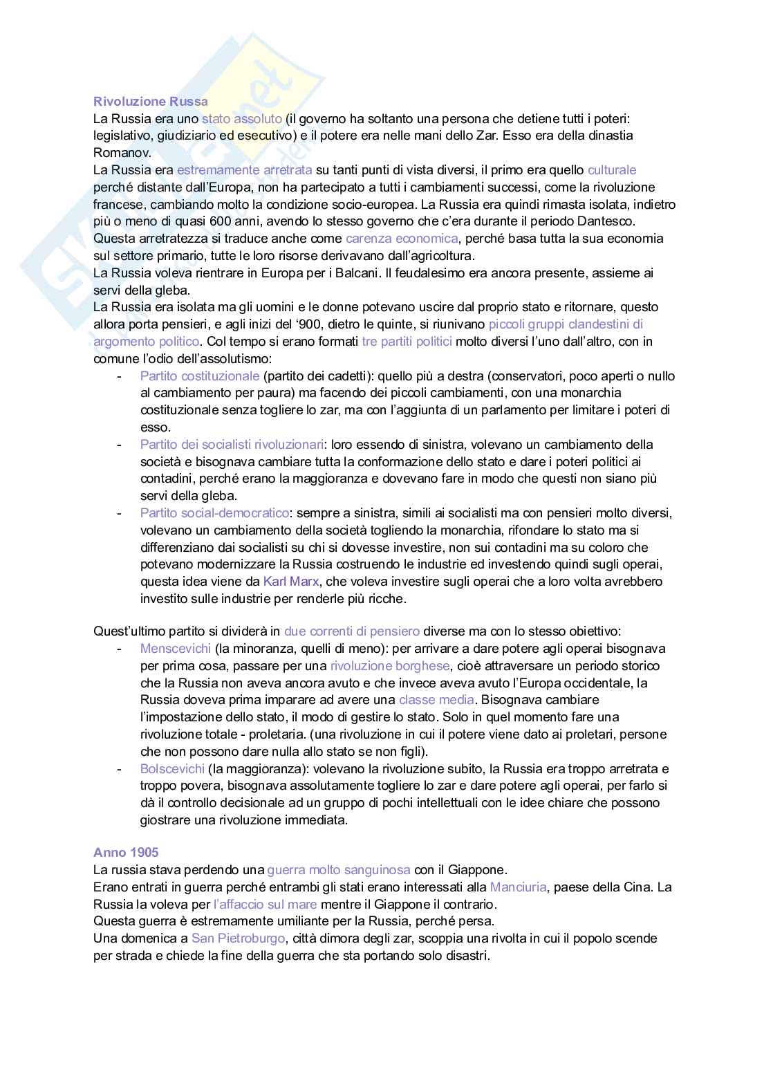 Rivoluzione Russa  Pag. 1