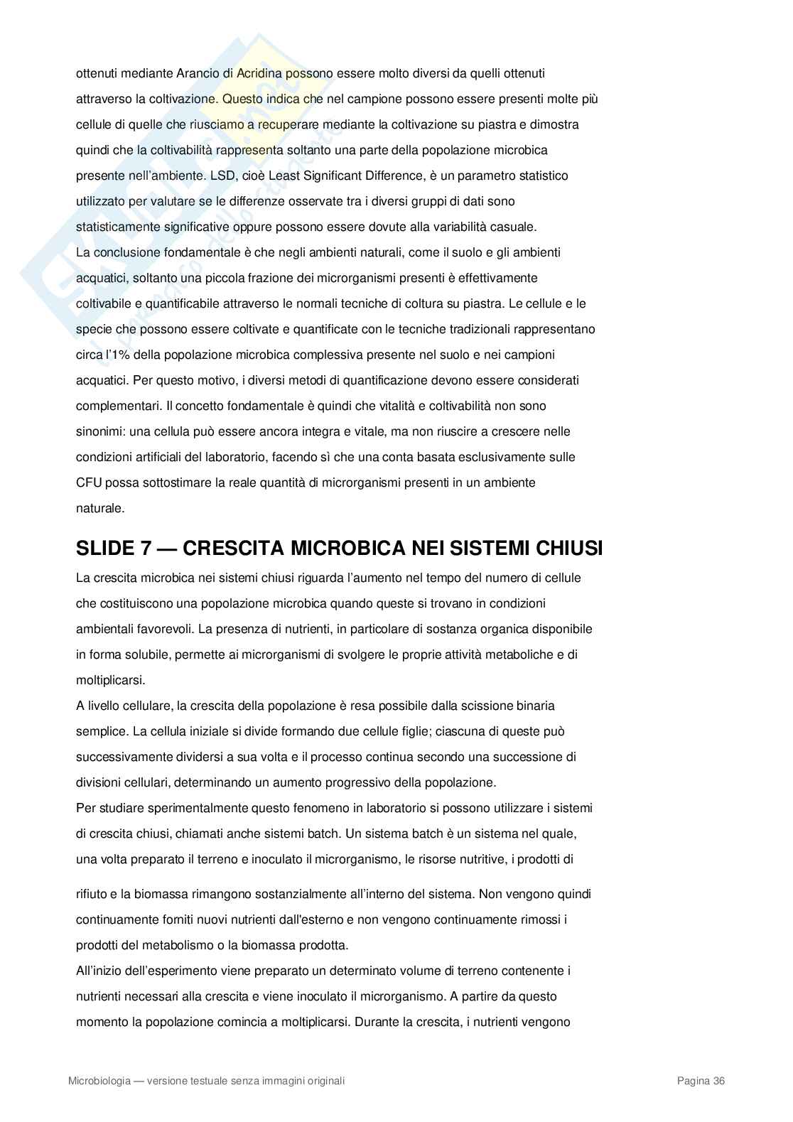 Appunti completi di Microbiologia – Cellula procariote, batteri, metabolismo e microrganismi Pag. 36