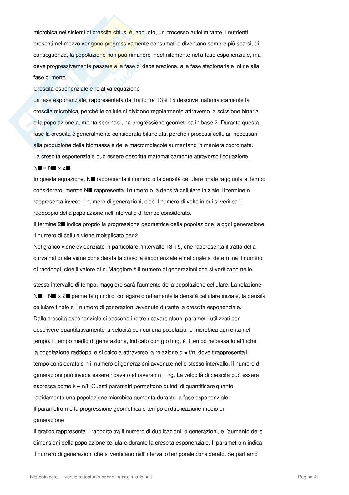 Appunti completi di Microbiologia – Cellula procariote, batteri, metabolismo e microrganismi Pag. 41
