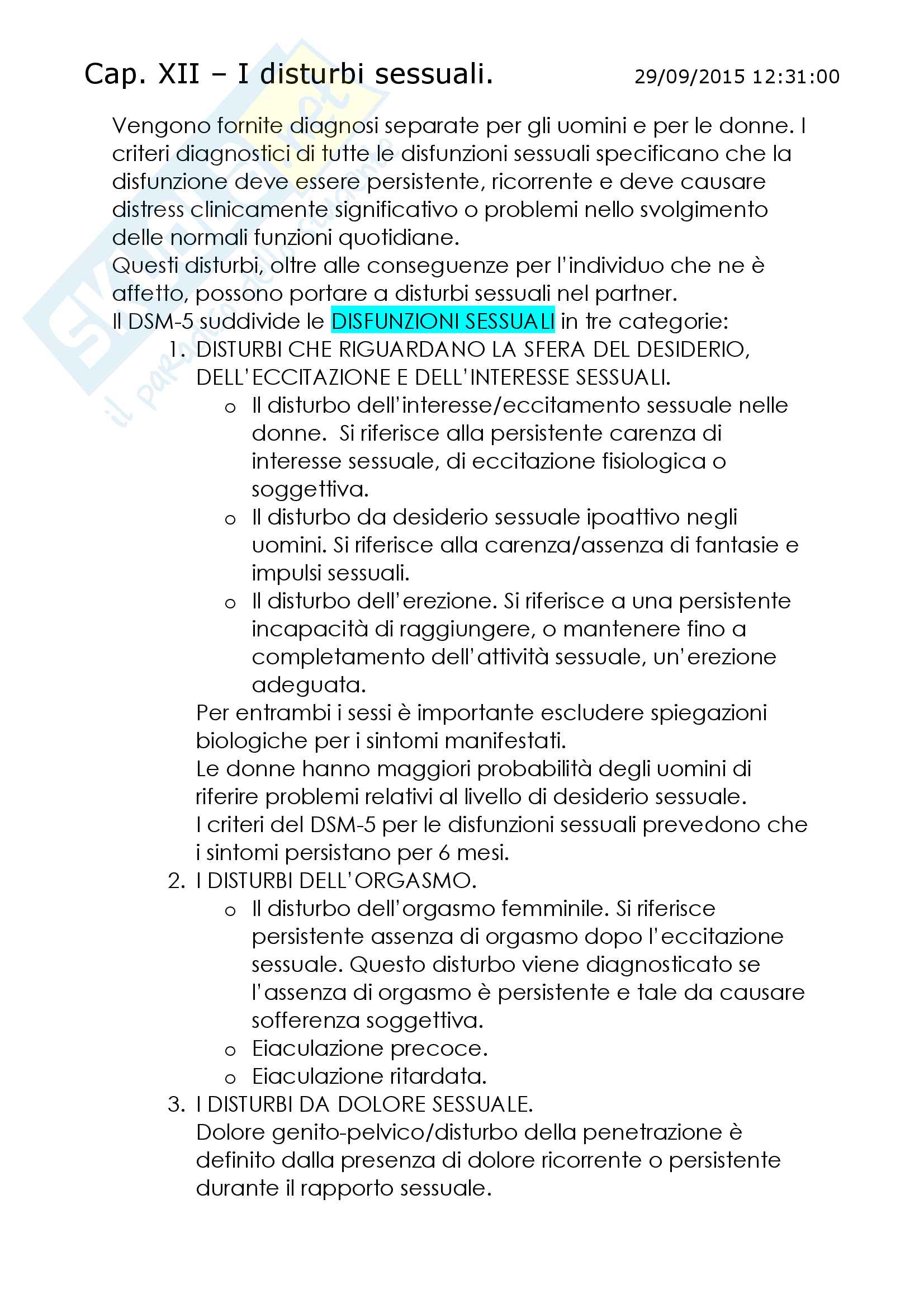 Riassunto esame Psicologia clinica, Prof. Claudio Sica, libro consigliato Psicologia clinica  di Kring, A.M., Johnson, S.L.,Davison,G.C., & Neale,J.M. Pag. 96