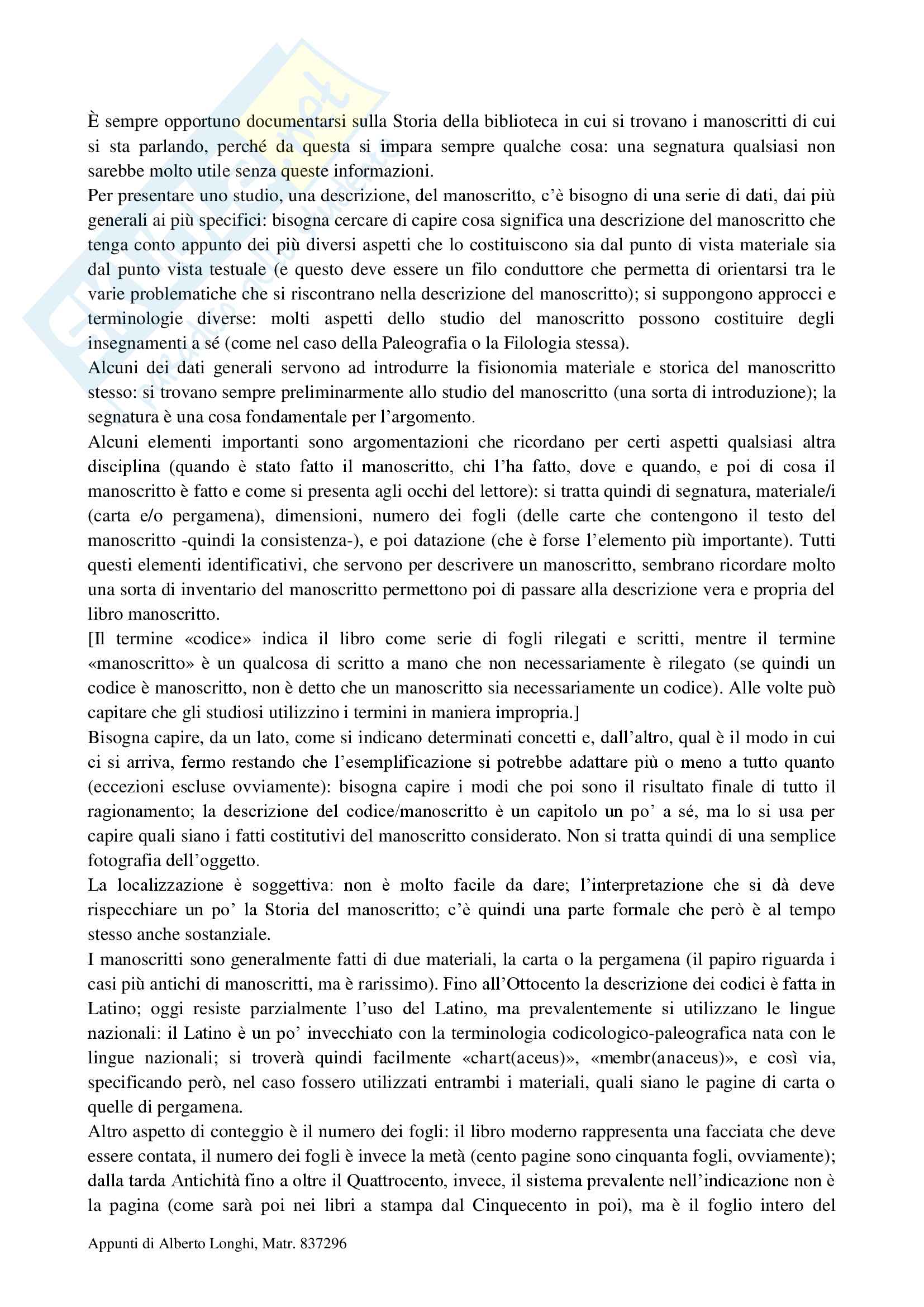 Codicologia Pag. 6