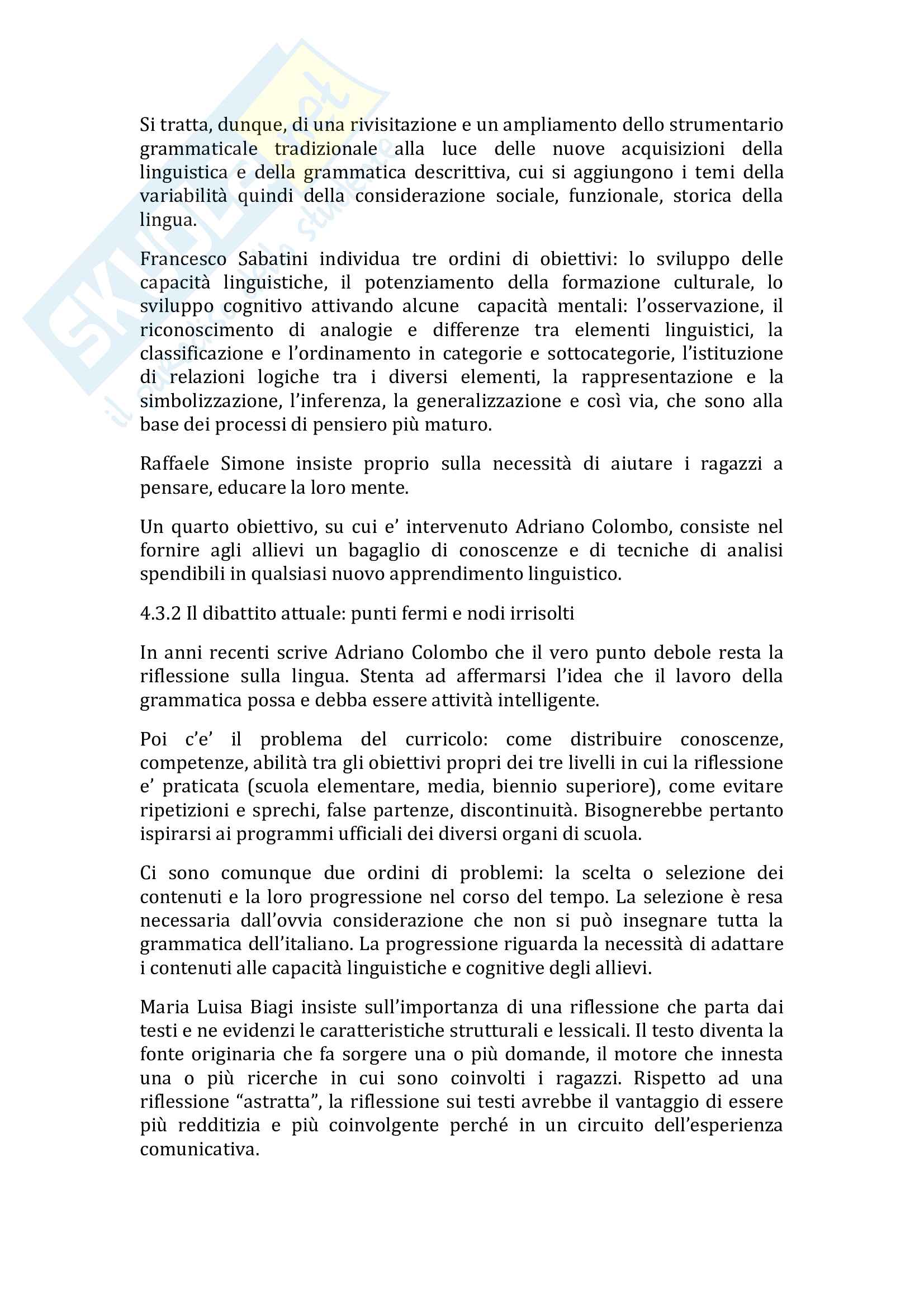 Riassunto esame Linguistica italiana, prof. D'Anzi, libro consigliato Lingua italiana ed educazione linguistica, Lo Duca Pag. 21