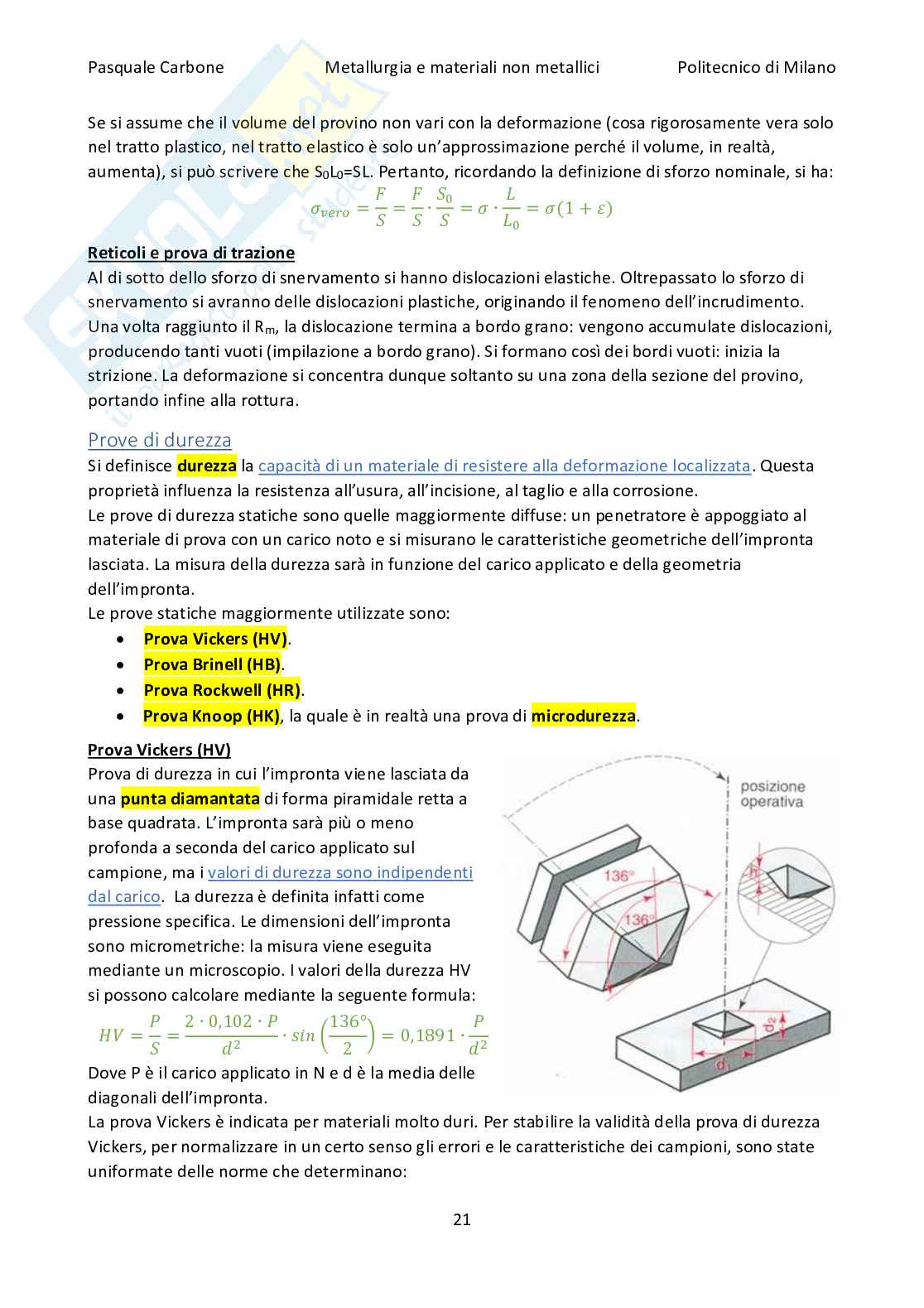 Appunti Metallurgia e materiali non metallici Pag. 21