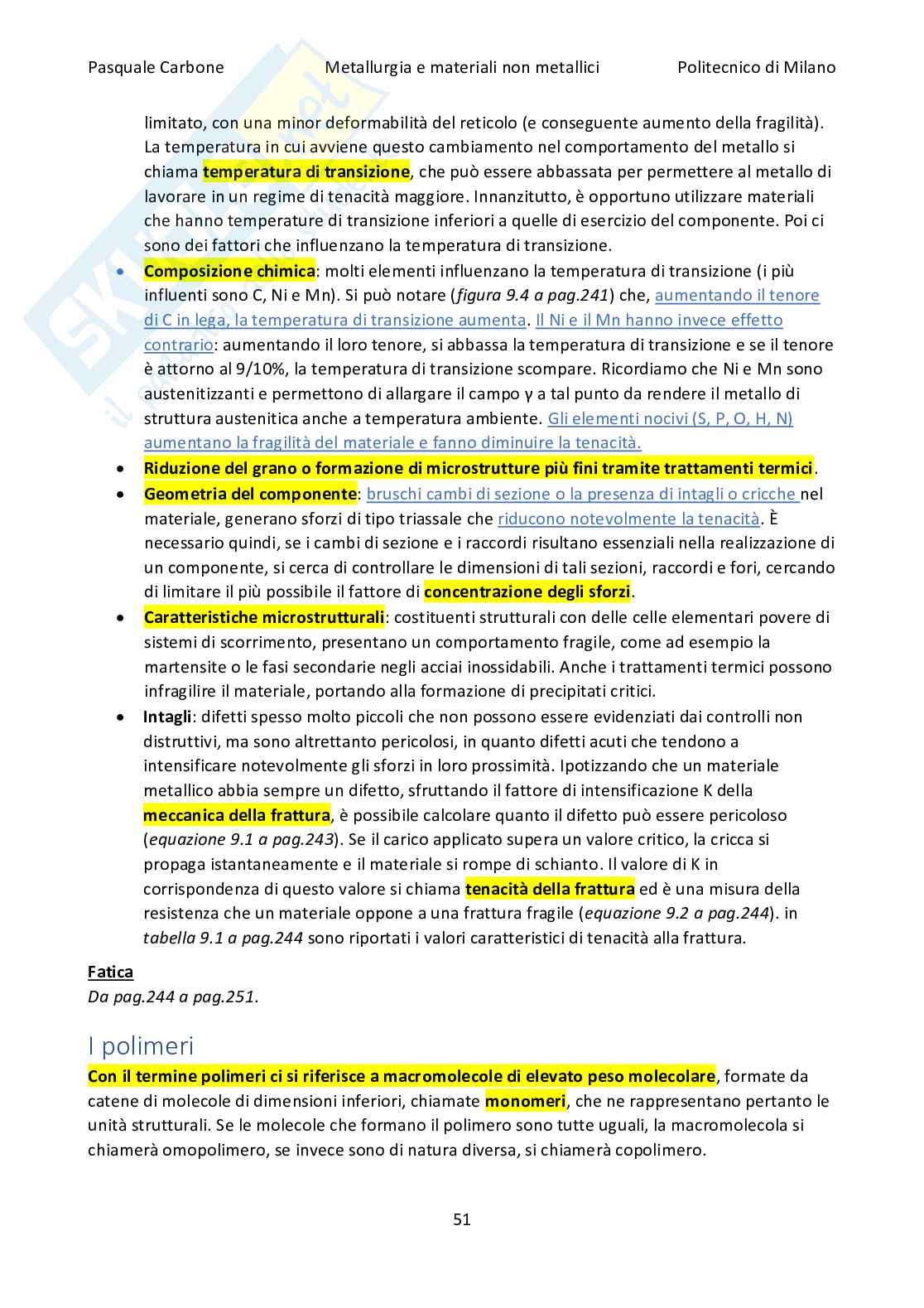 Appunti Metallurgia e materiali non metallici Pag. 51